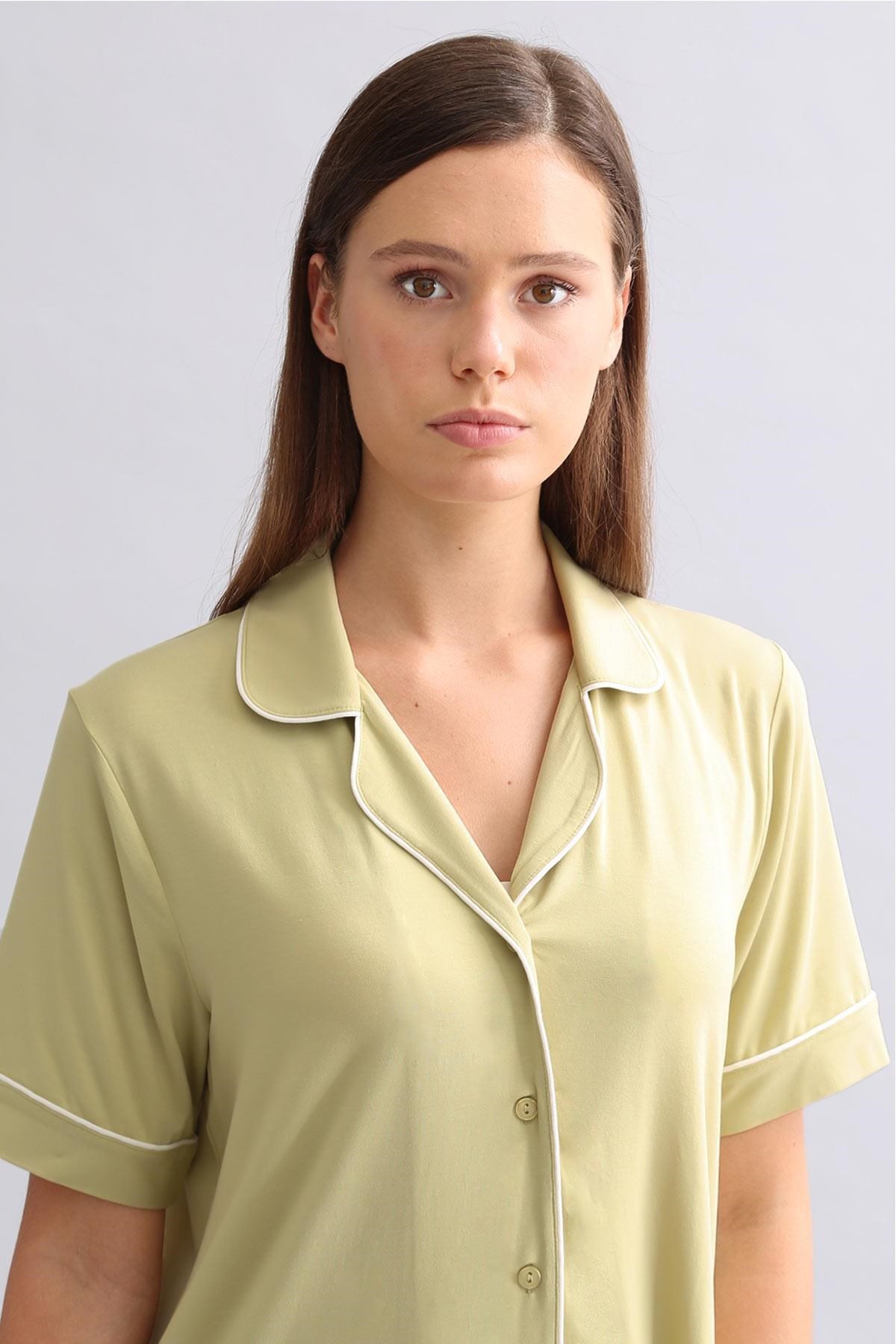 Mısırlı Kadın Modal Gecelik Adaçayı Yeşili