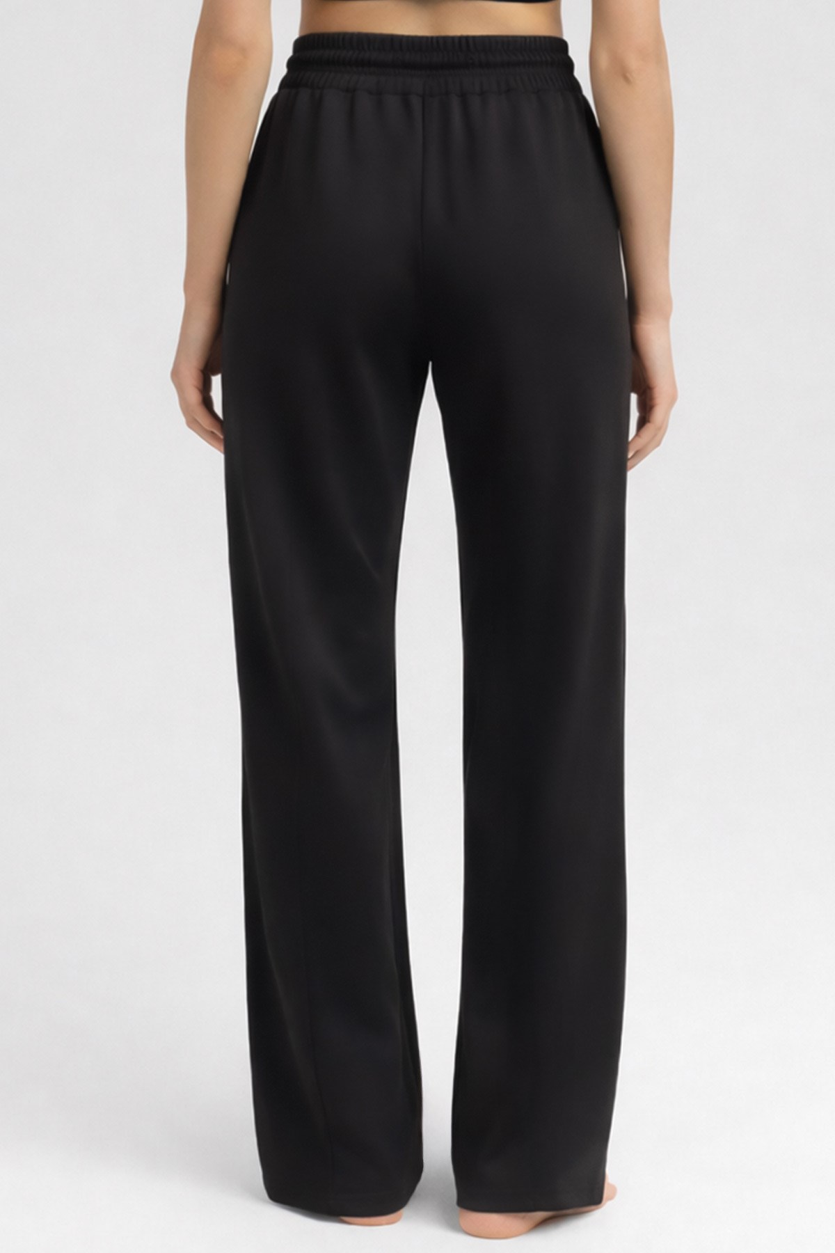 Mısırlı Kadın Modal Önü Dikişli Düz Paça Pantolon Antrasit