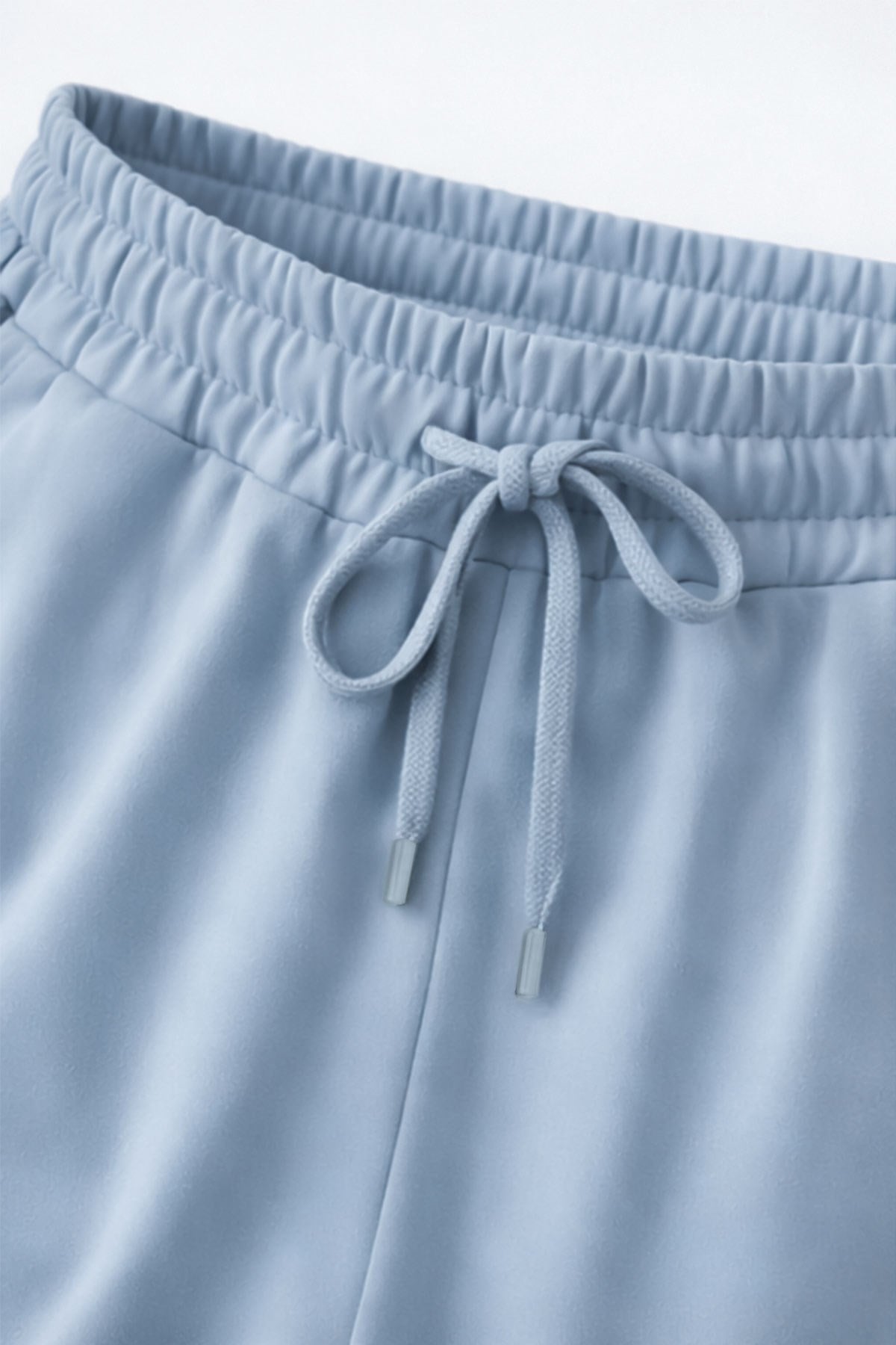 Mısırlı Kadın Modal Önü Dikişli Düz Paça Pantolon Mavi