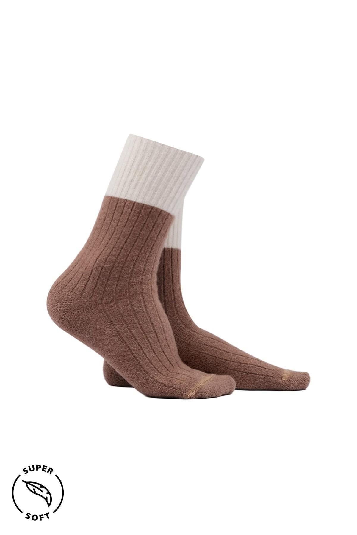 Mısırlı Kadın Soft Peluş Termal 6 Çift Kutulu Soket Çorap Çok Renkli