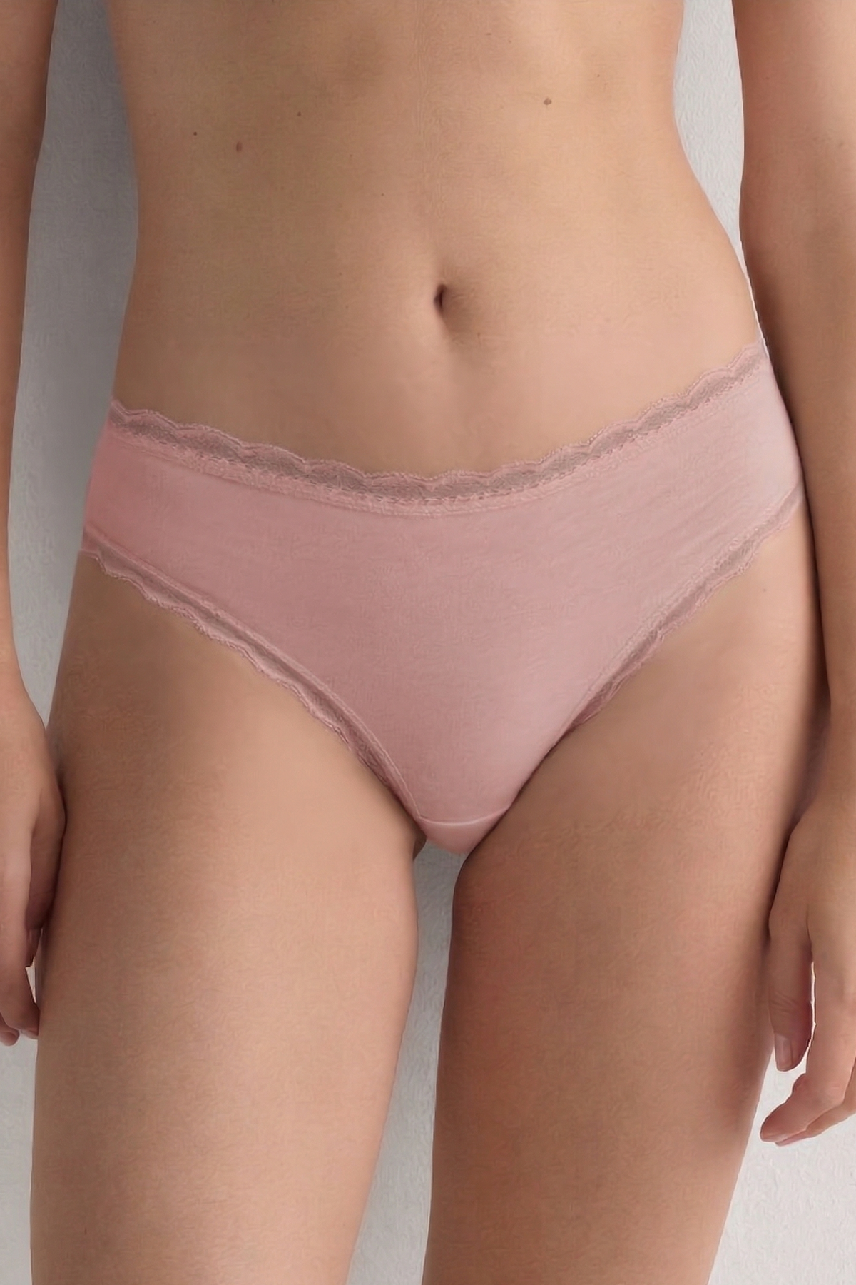 Mısırlı Modal Dantelli Cheeky Külot Somon