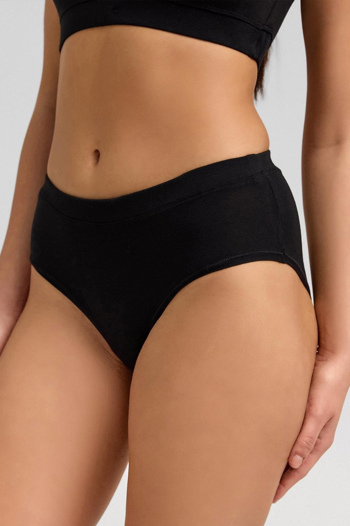 Mısırlı Modal by TENCEL HERA Brief Gizli Lastikli 3lü Slip Külot Siyah