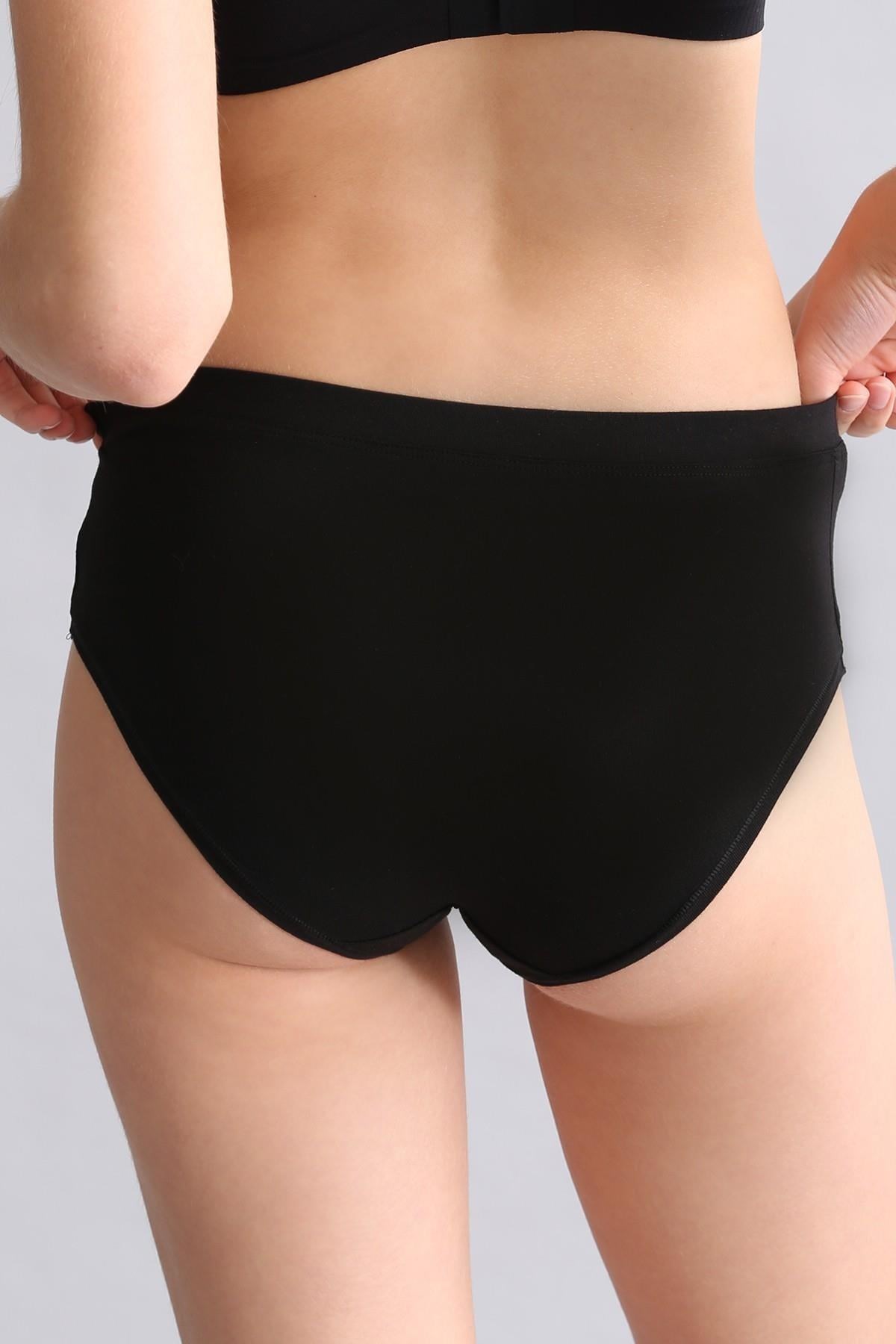 Mısırlı Modal by TENCEL HERA Gizli Lastikli Brazillian 3lü Külot Siyah