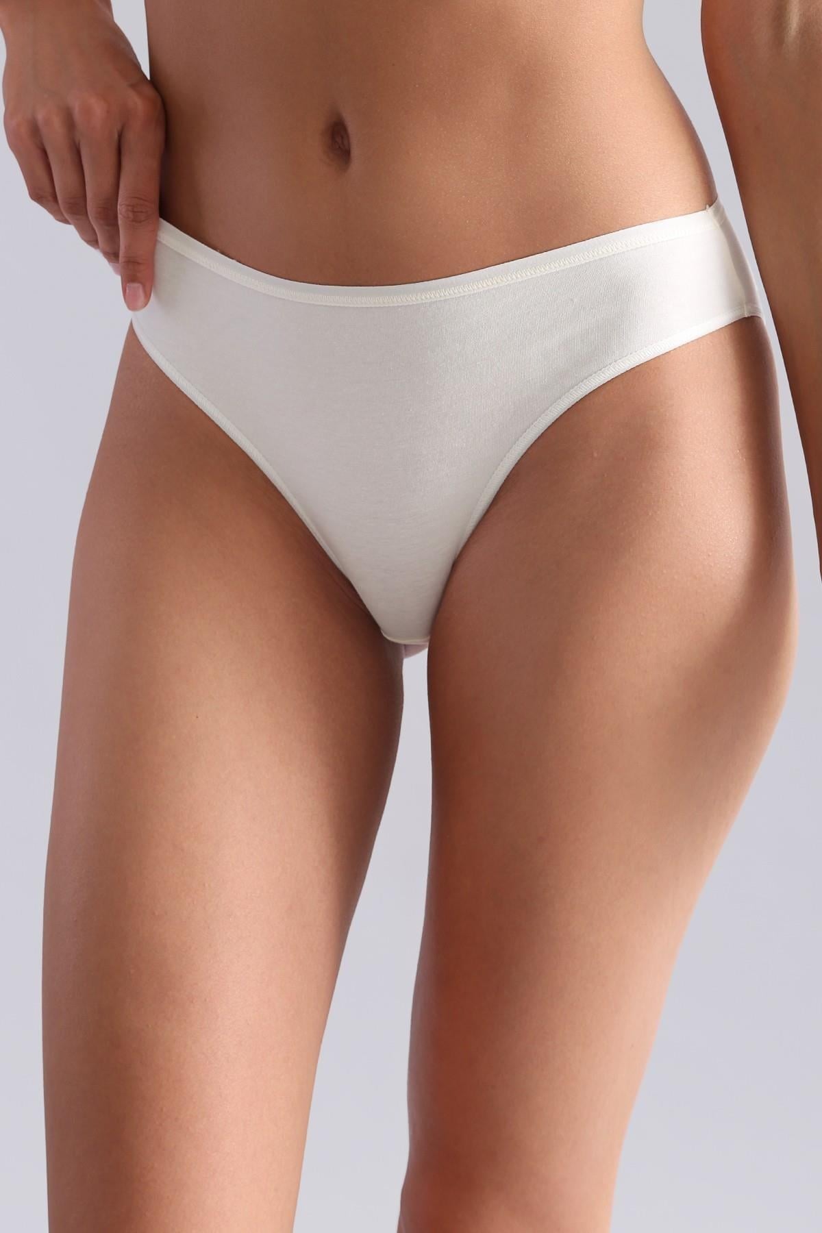 Mısırlı Modal by TENCEL HERA İnce Lastikli 3lü Brazillian Külot Siyah-Beyaz-Ten