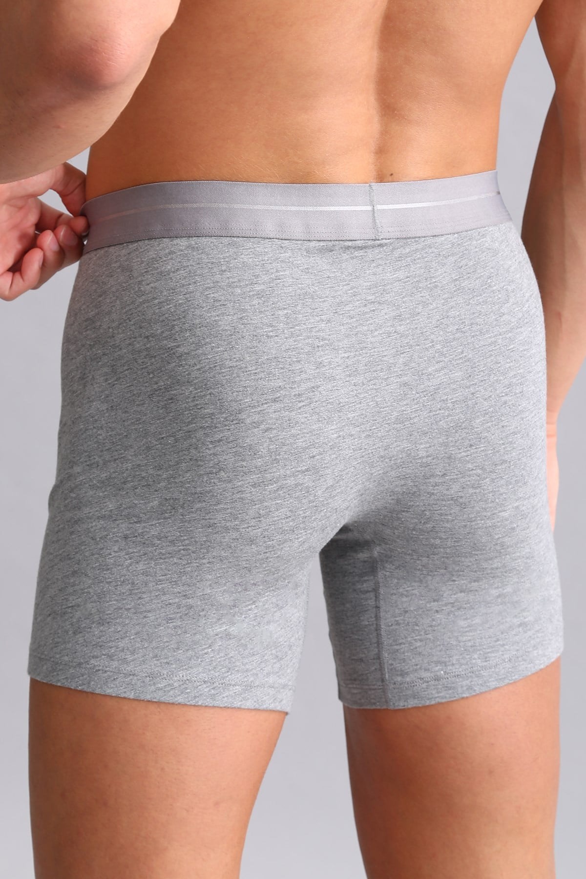 Mısırlı Modal by TENCEL SPARTACUS PLUS PERFORMANCE Long Boxer Gri Melanj