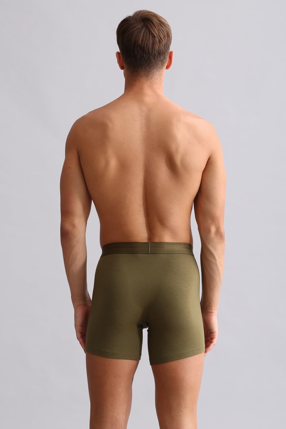 Mısırlı Modal by TENCEL SPARTACUS PLUS PERFORMANCE Long Boxer Koyu Haki