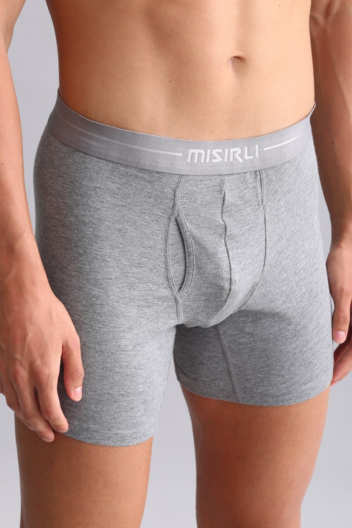 Mısırlı Modal by TENCEL SPARTACUS PLUS PERFORMANCE Long Boxer Gri Melanj