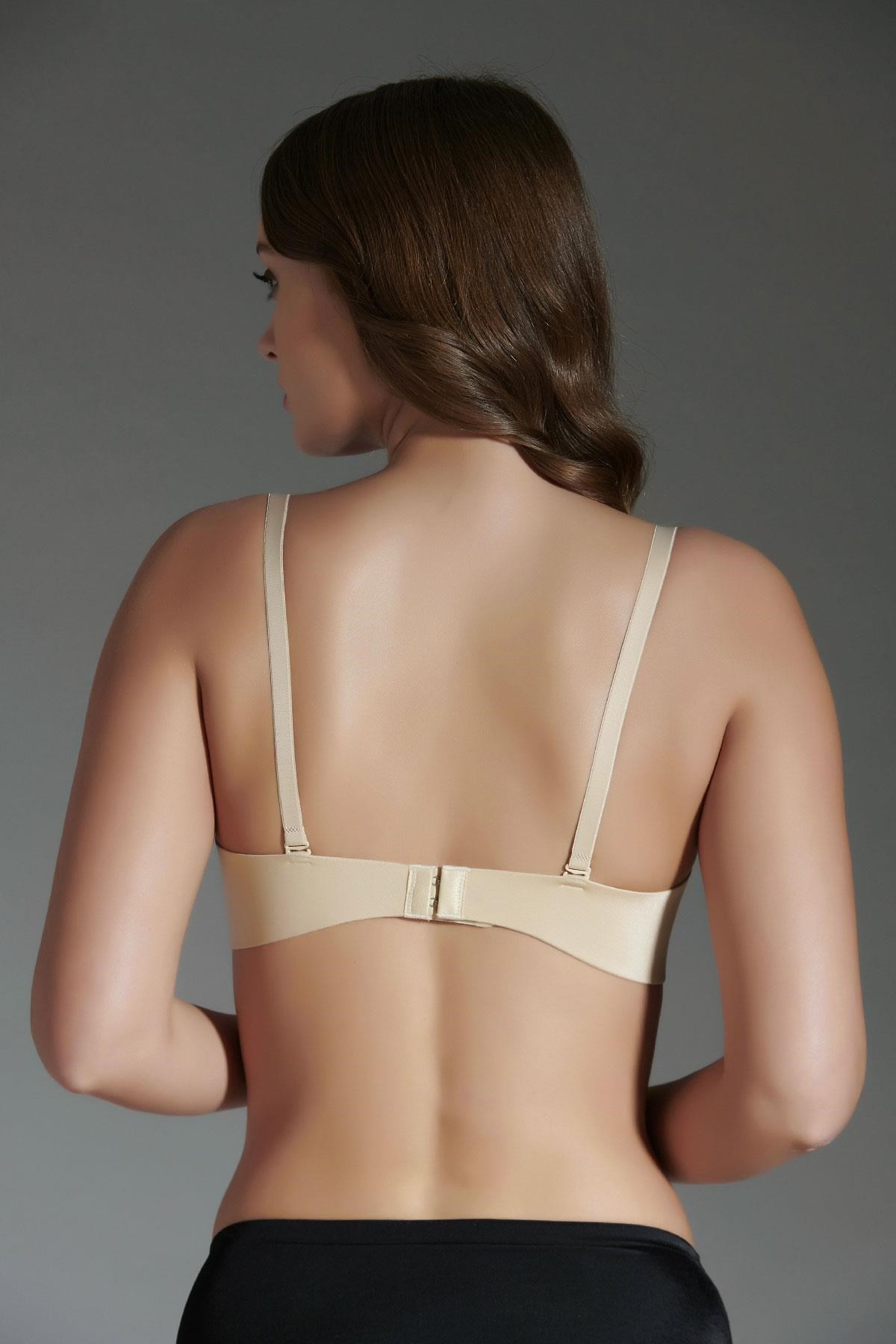 Mısırlı New Bra Desteksiz Lazer Kesim Sütyen Ten