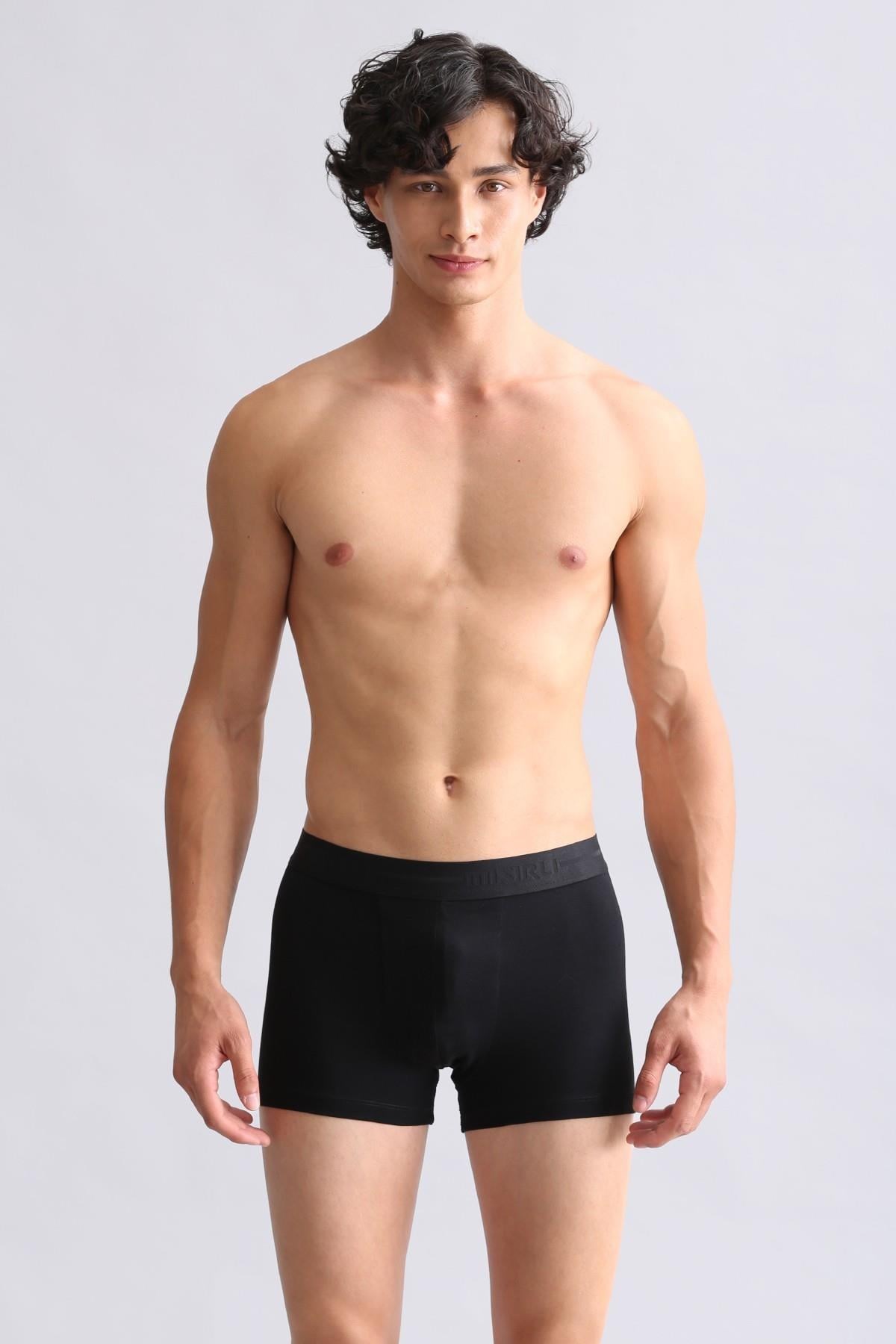 Mısırlı ORGANIC Pamuklu Compact Cotton Klasik Boxer Siyah