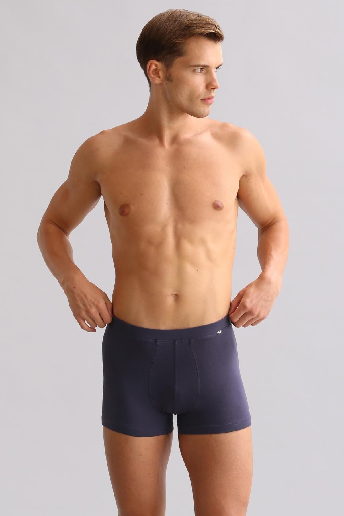 Mısırlı ORGANIC Pamuklu ZEUS LUXURY Regular Fit Metal Armalı Boxer Antrasit
