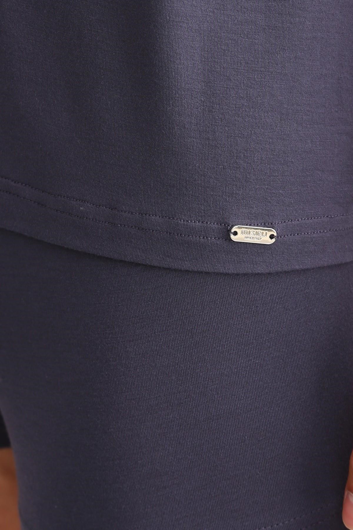Mısırlı ORGANIC Pamuklu ZEUS LUXURY Regular Fit Bisiklet Yaka Fanila / T-Shirt Antrasit