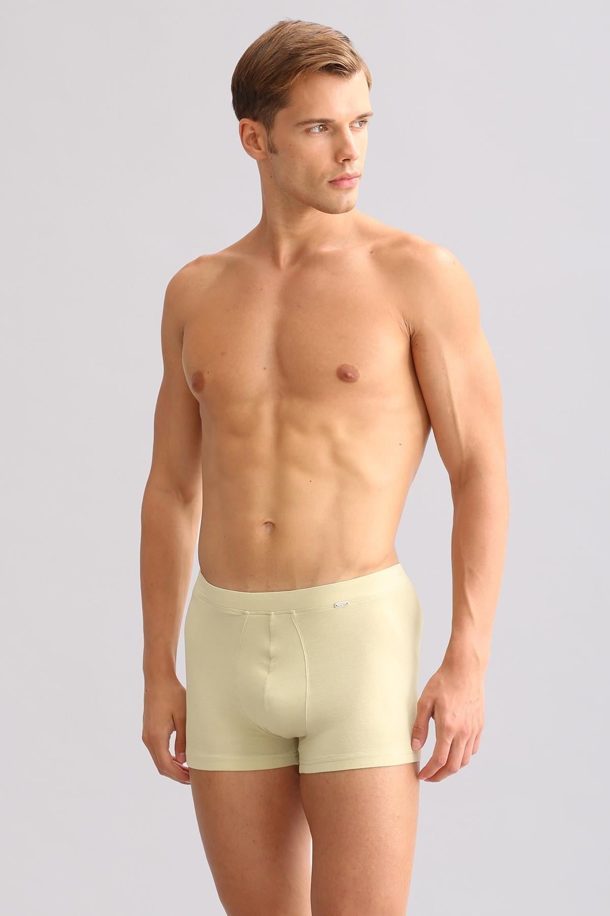 Mısırlı ORGANIC Pamuklu ZEUS LUXURY Regular Fit Metal Armalı Boxer Haki Ada