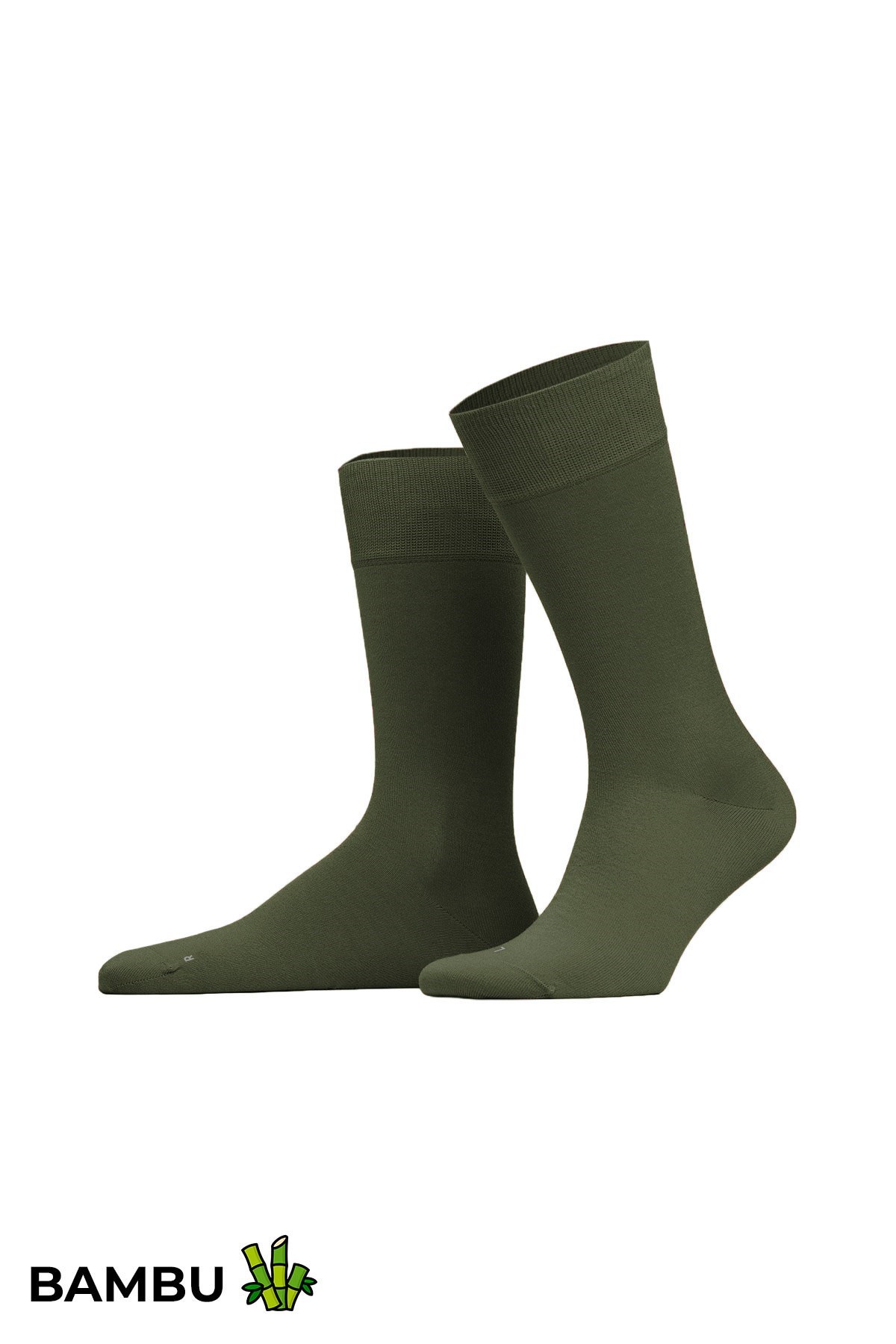 Mısırlı Unisex Bambu Soket Çorap Likralı Haki