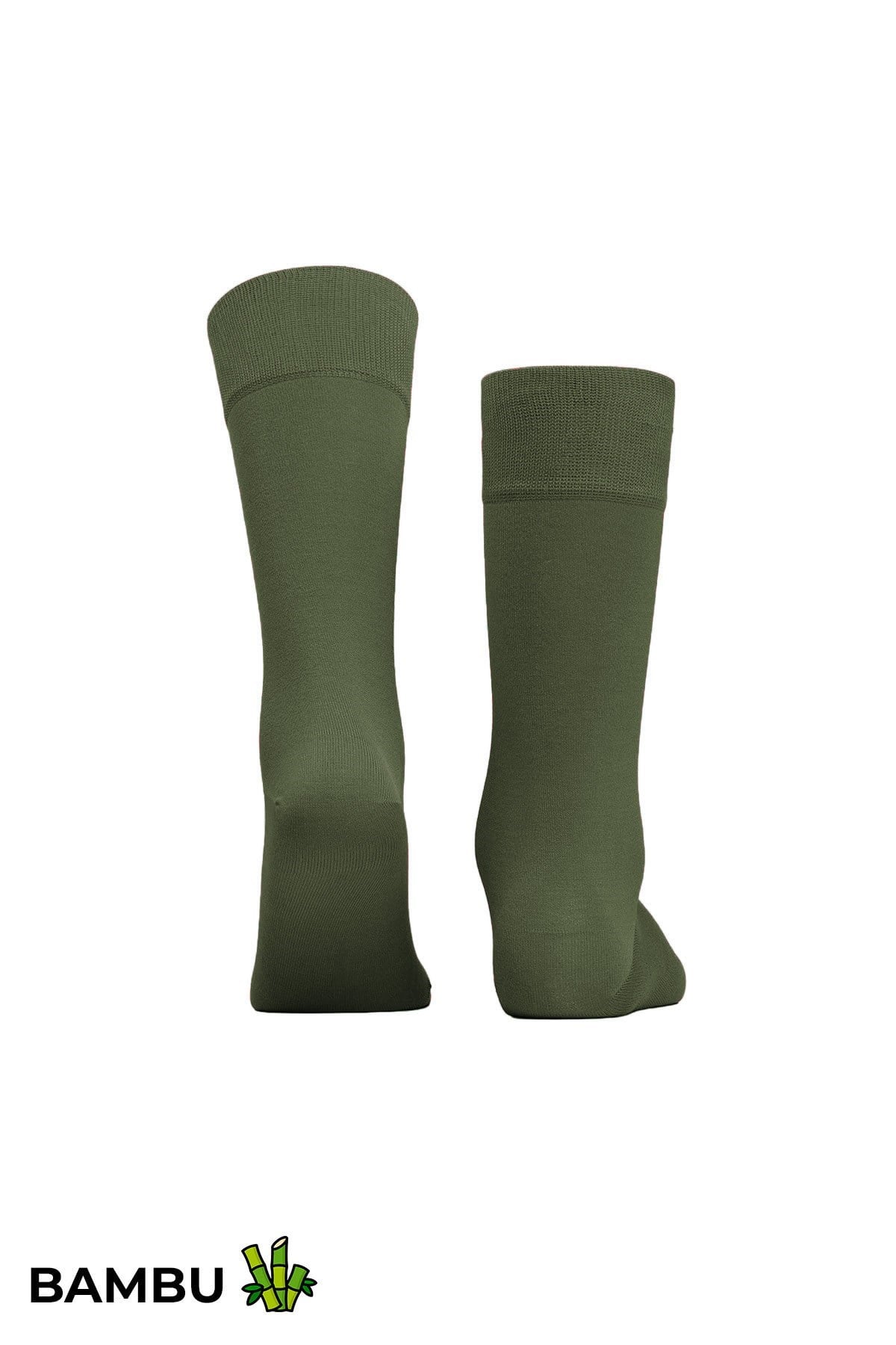 Mısırlı Unisex Bambu Soket Çorap Likralı Haki