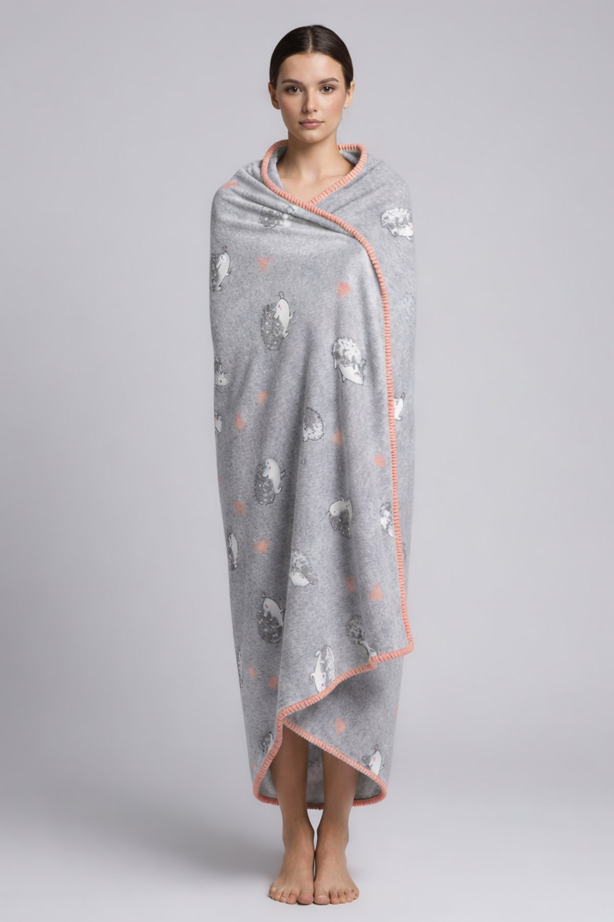 Mısırlı Unisex Polar Battaniye Gri