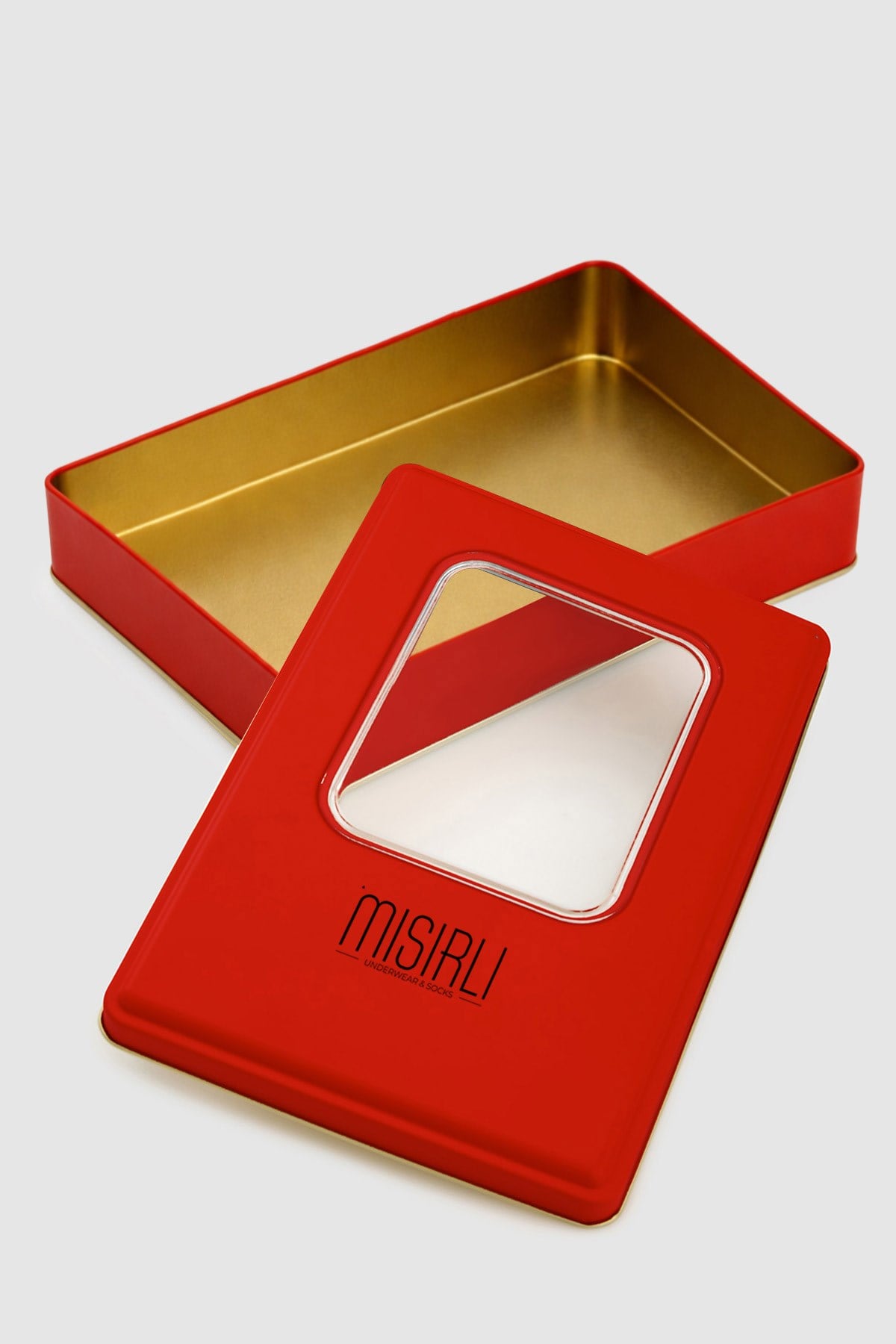 Unisex Metal Hediye Kutu Kırmızı