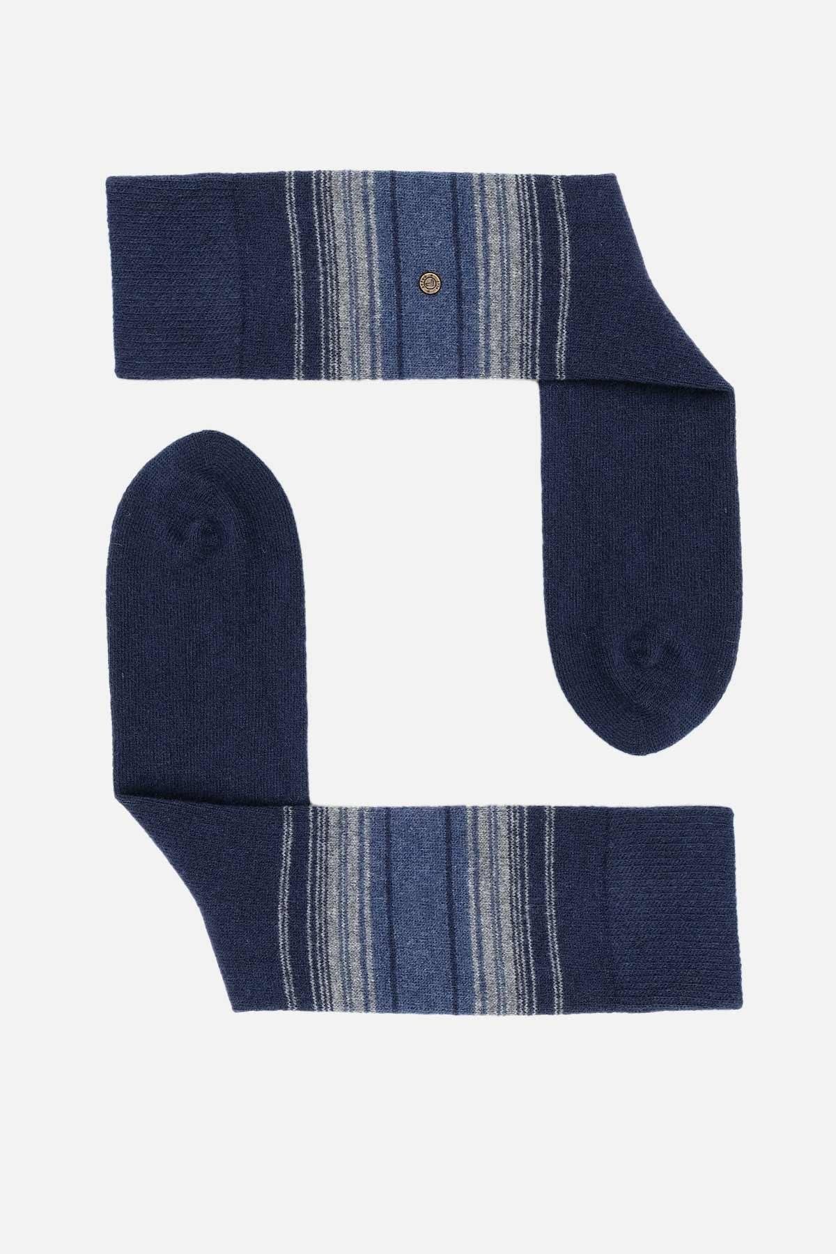 Aytuğ Erkek Kuzu Yünü (Lambswool) Tekli Soket Çorap Lacivert