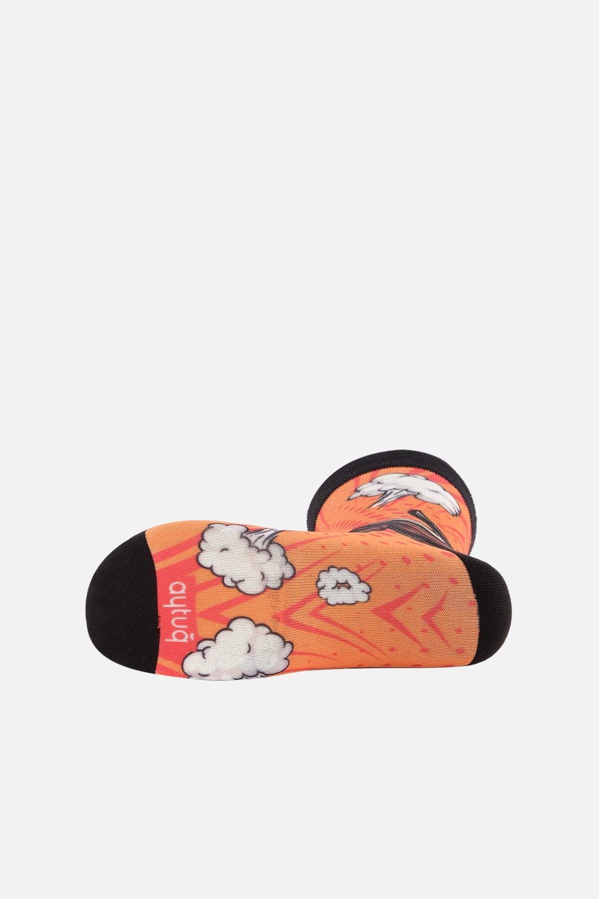 Aytuğ Unisex Pamuklu Boğa Desenli Eğlenceli Soket Çorabı Boğa Desenli