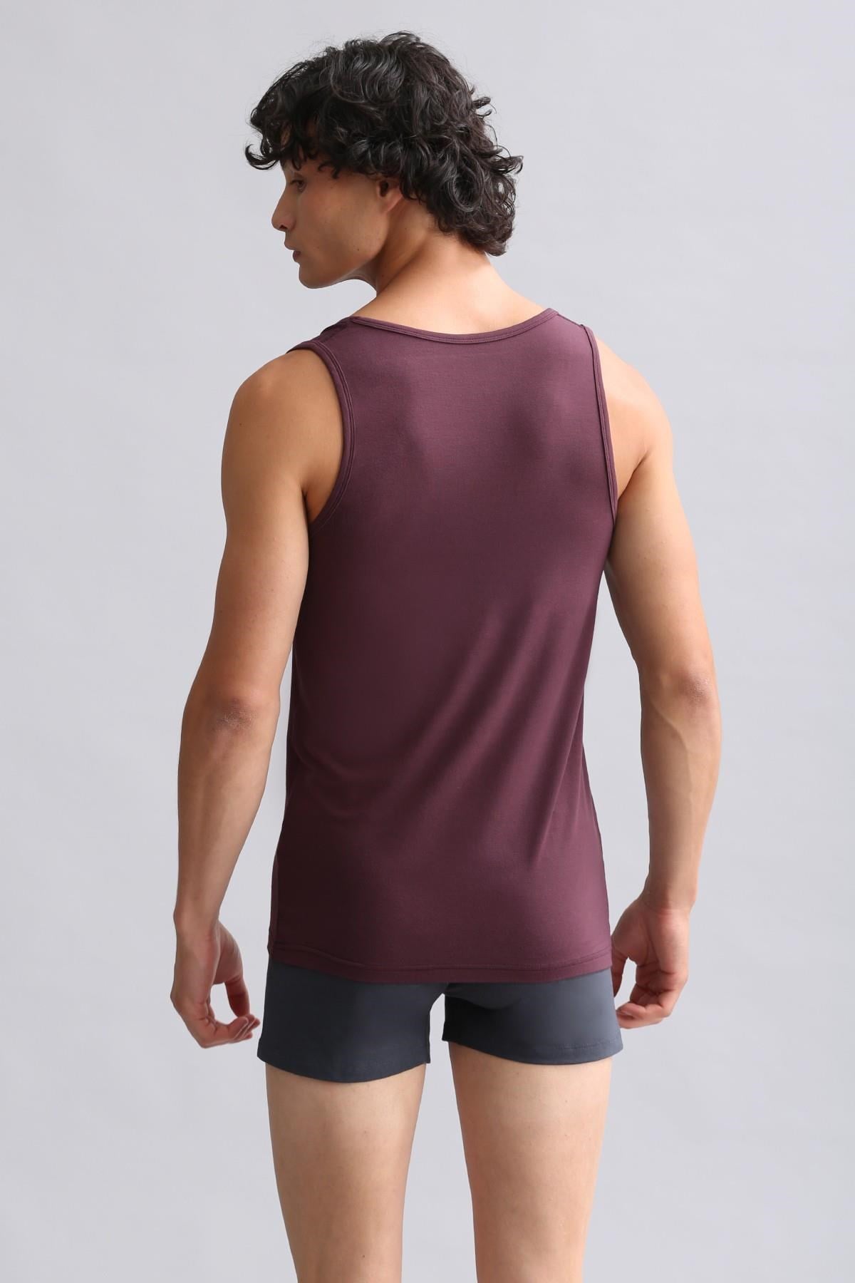 Mısırlı BAMBU HERCULES Slim Fit Basic Atlet Mor