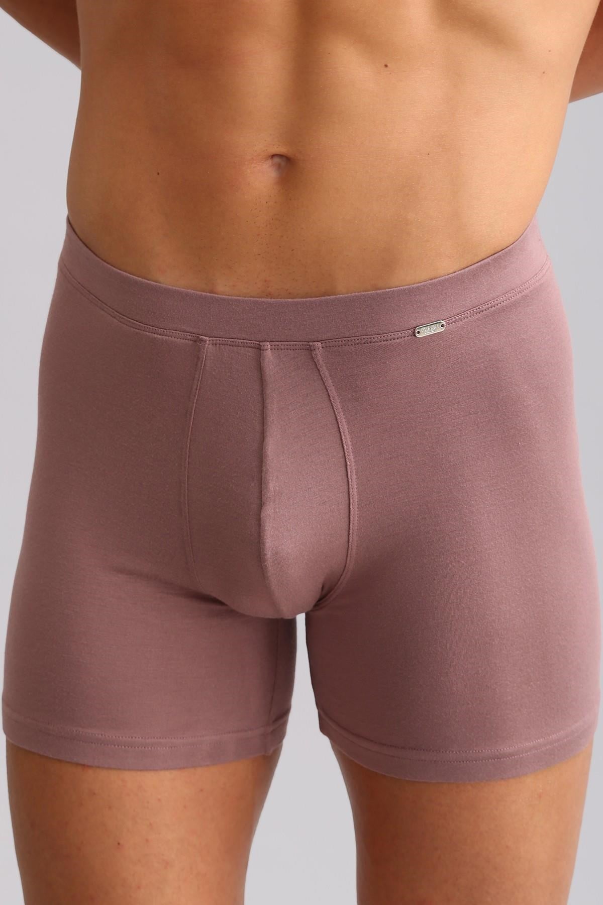 Mısırlı BAMBU ZEUS LUXURY Regular Fit Metal Armalı Long Boxer Lavender