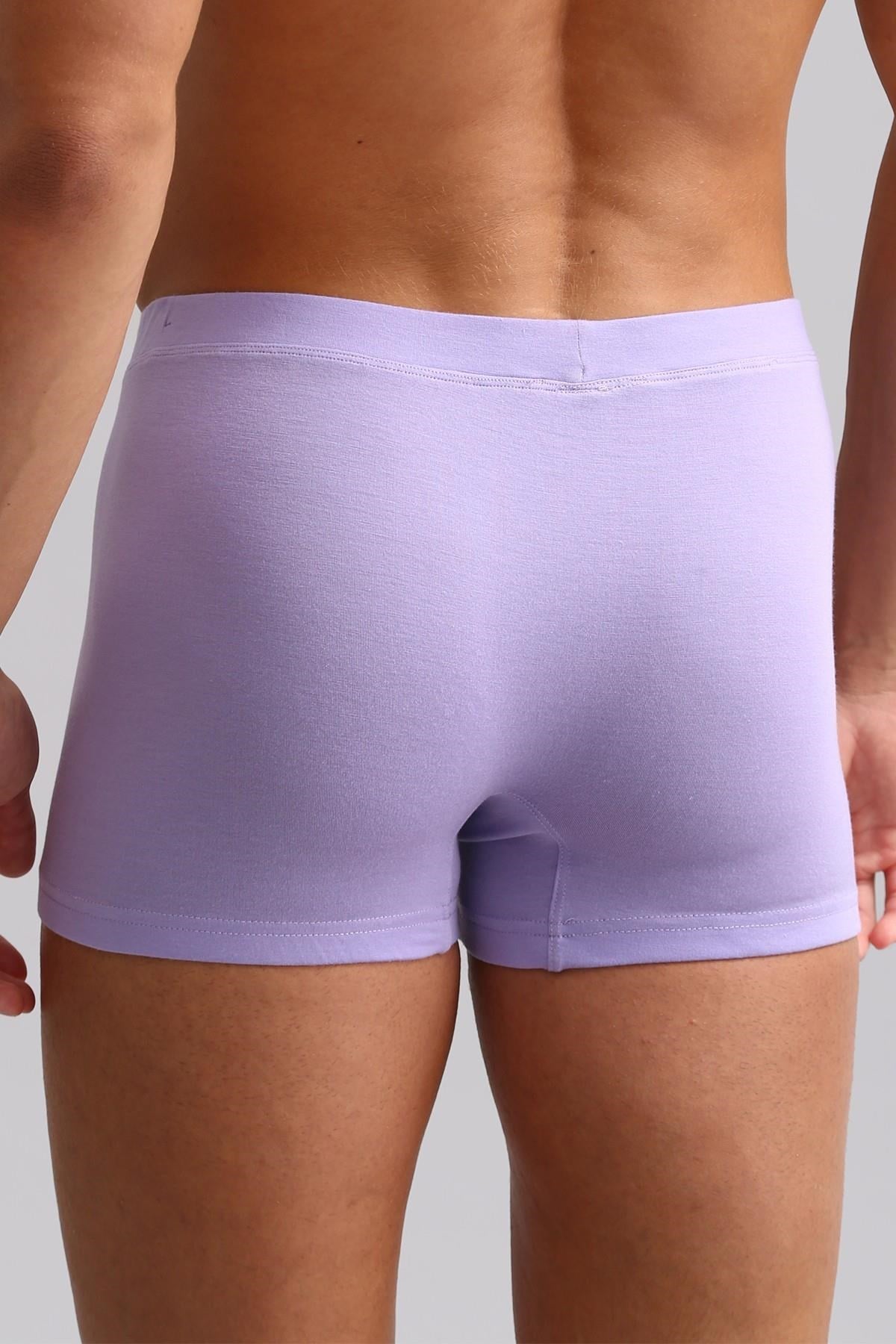 Mısırlı BAMBU ZEUS LUXURY Regular Fit Metal Armalı Boxer Mor