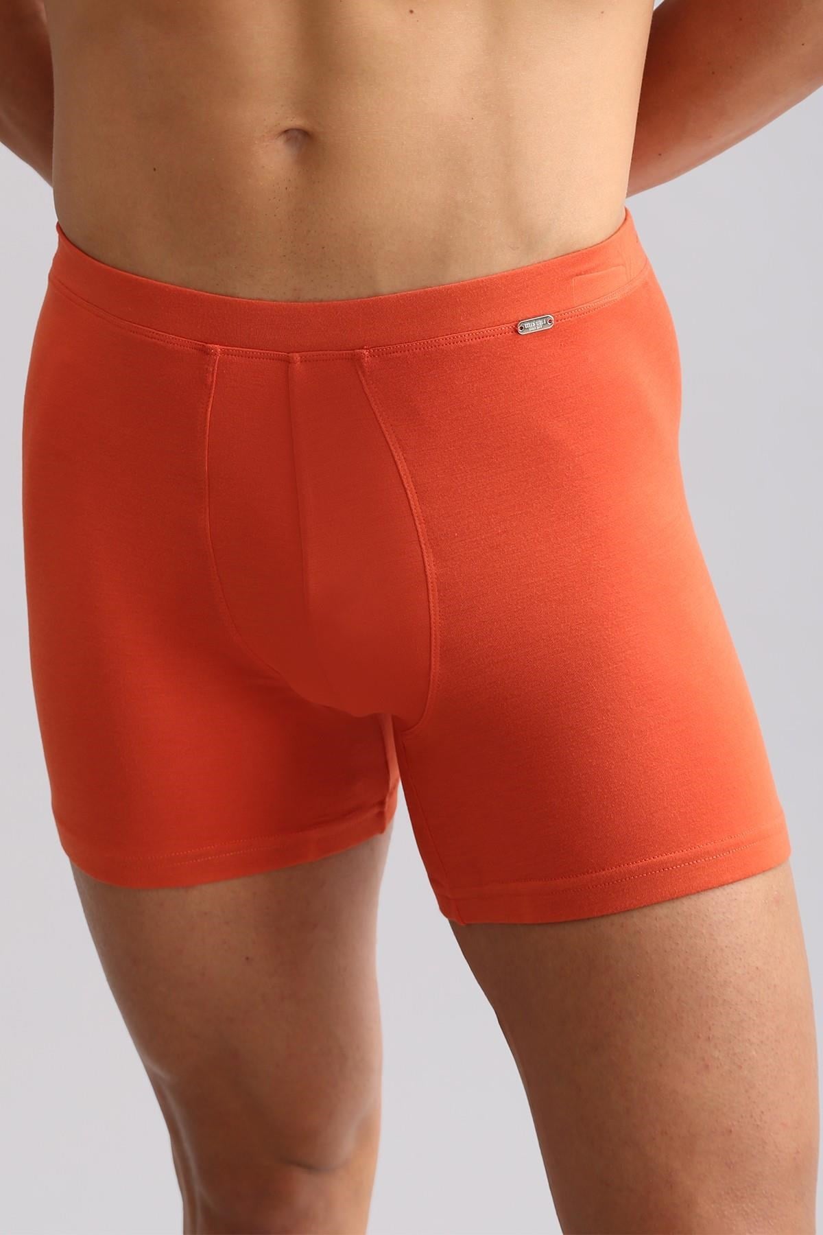 Mısırlı BAMBU ZEUS LUXURY Regular Fit Metal Armalı Long Boxer Pas Kırmızı