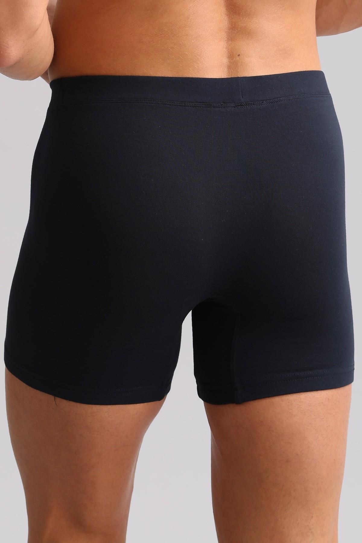 Mısırlı BAMBU ZEUS LUXURY Regular Fit Metal Armalı Long Boxer Lacivert