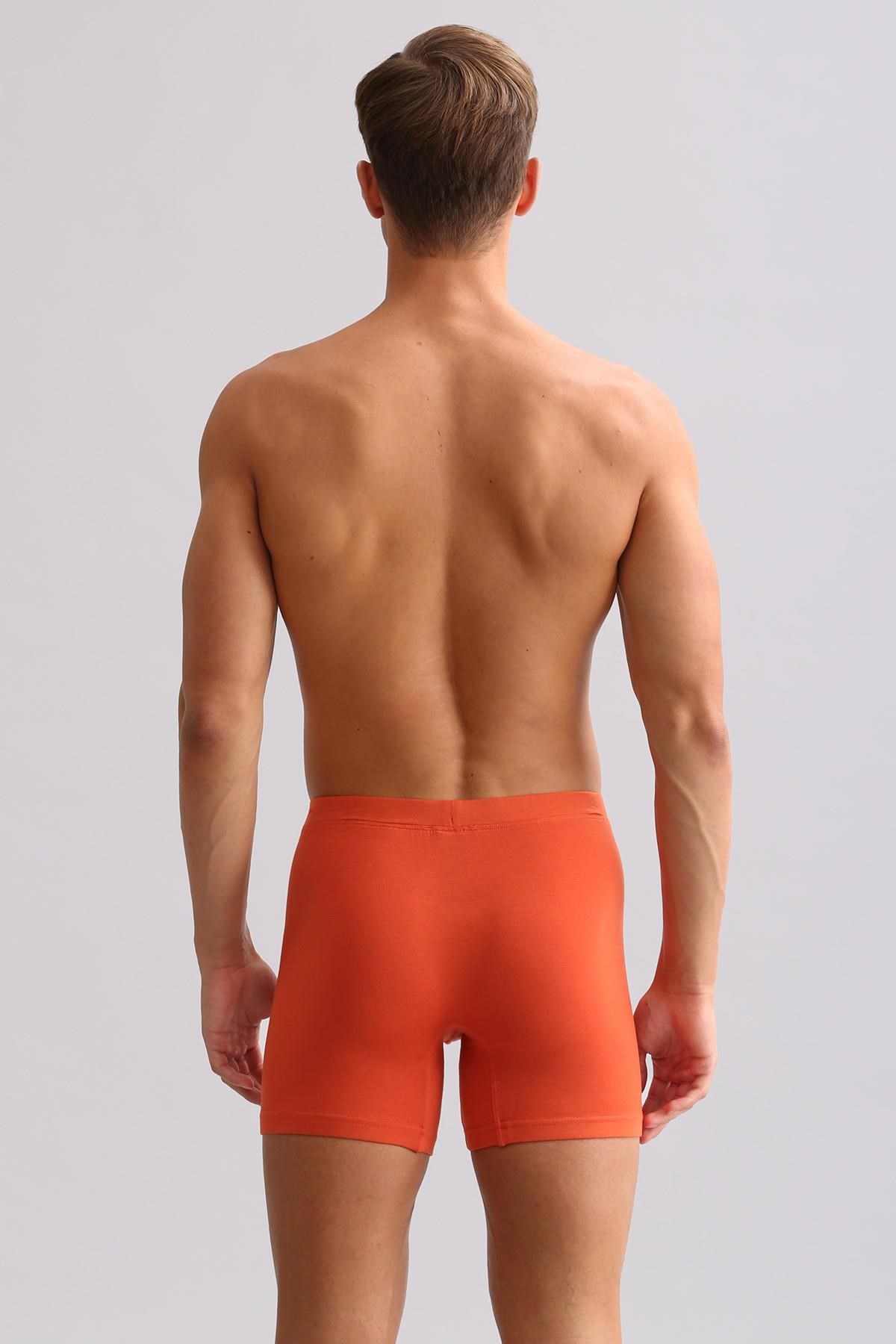 Mısırlı BAMBU ZEUS LUXURY Regular Fit Metal Armalı Long Boxer Pas Kırmızı