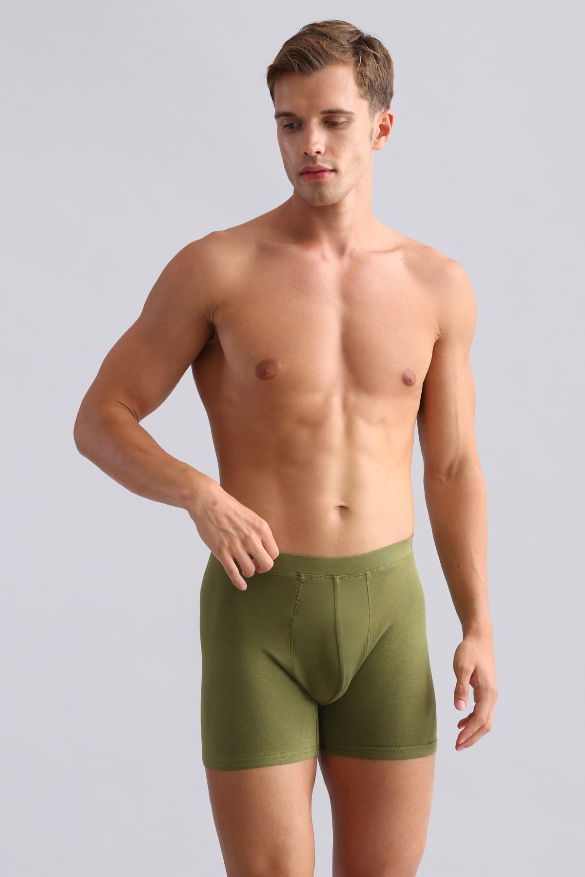 Mısırlı BAMBU ZEUS Regular Fit Long Boxer Haki