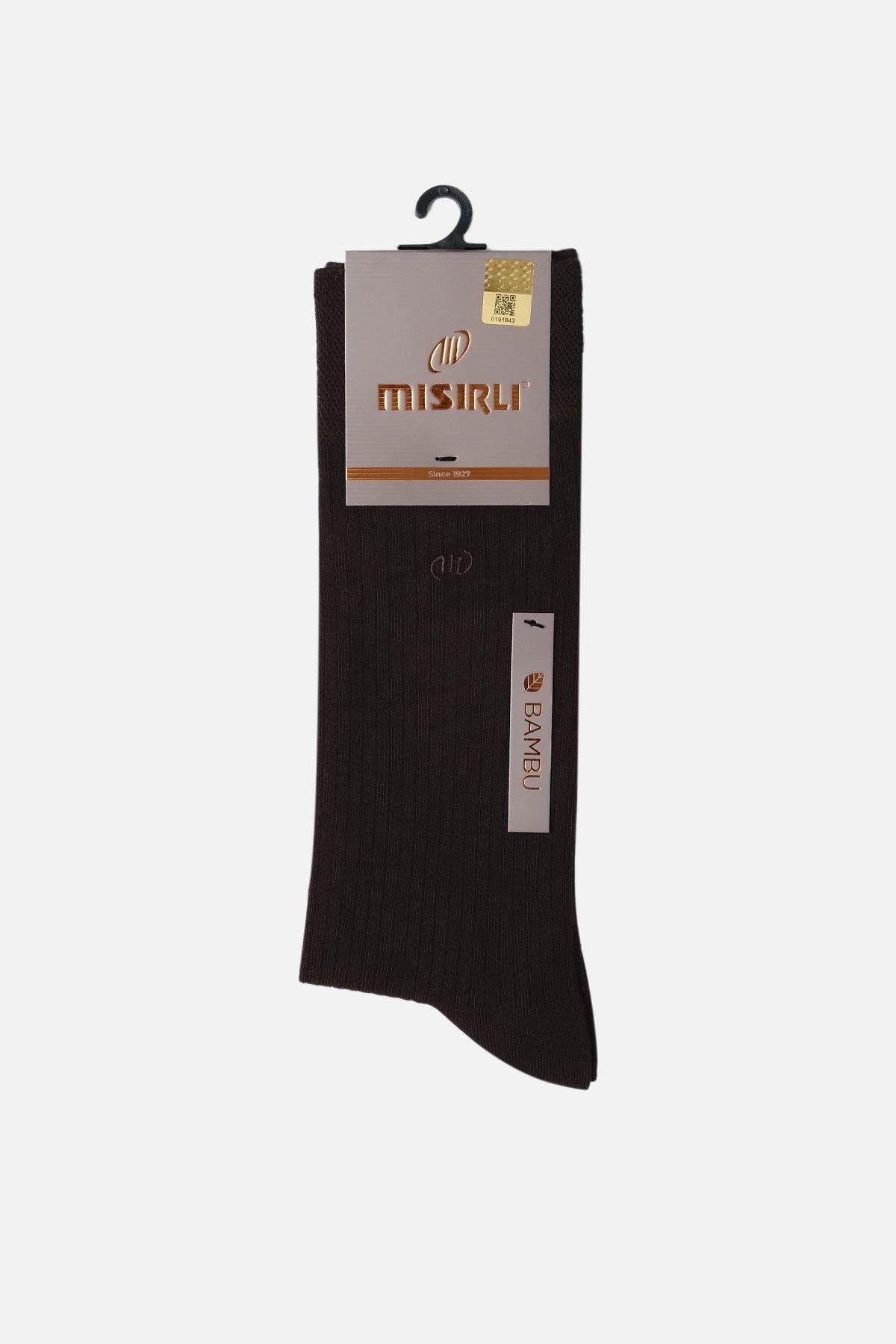 Mısırlı Erkek Bambu Tekli Soket Çorap Kahverengi