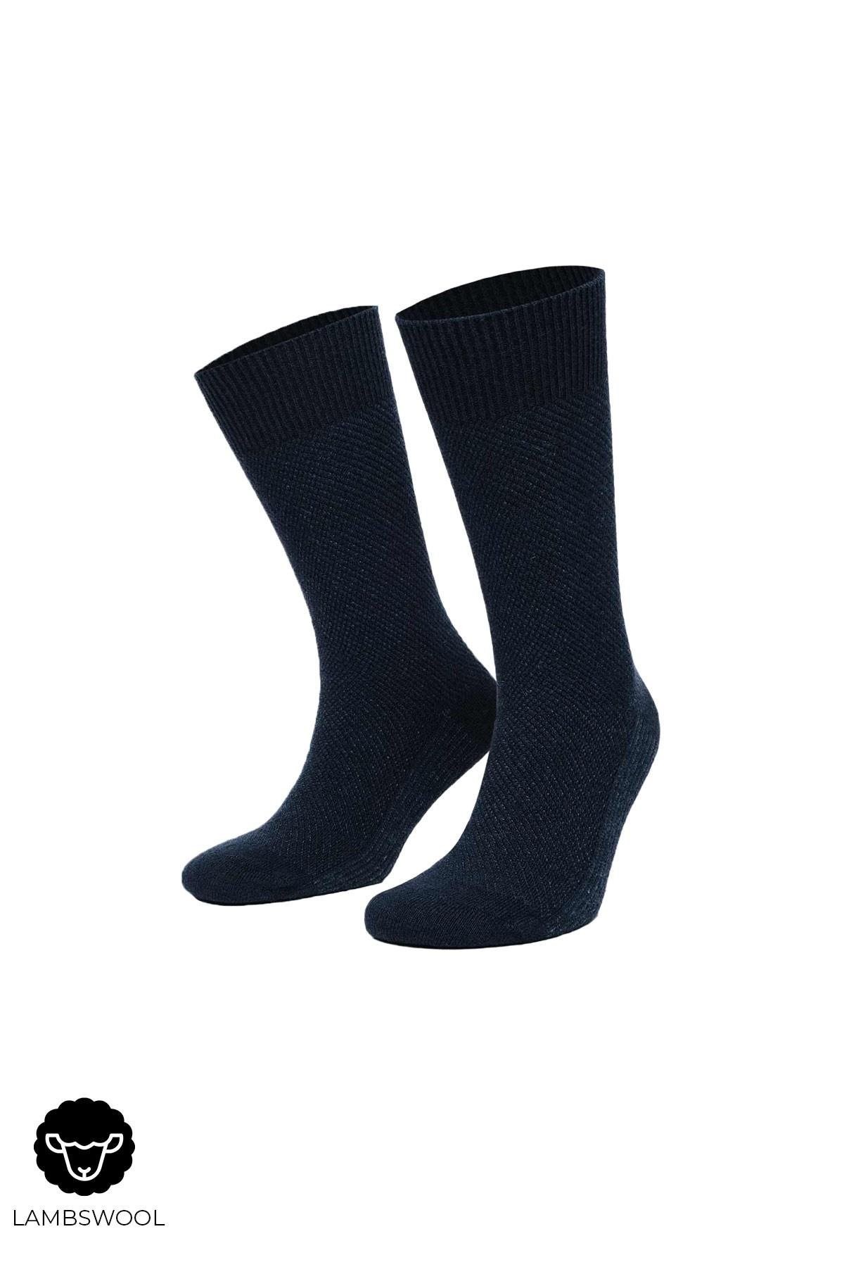 Mısırlı Erkek Kuzu Yünü (Lambswool) 6 Çift Kutulu Soket Çorap Çok Renkli