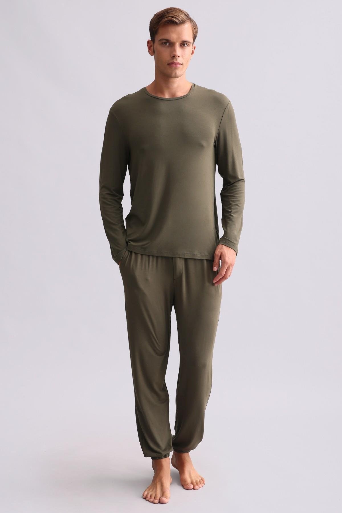 Mısırlı Erkek Modal Sweatshirt Haki