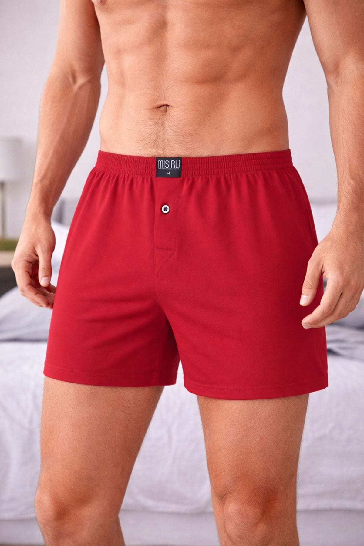 Mısırlı Erkek Pamuklu Ares Boxer Bordo