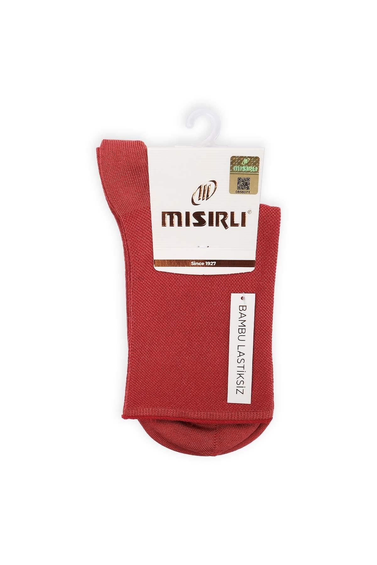 Mısırlı Kadın Bambu Tekli Diabetiker Lastiksiz Soket Çorap Kiremit
