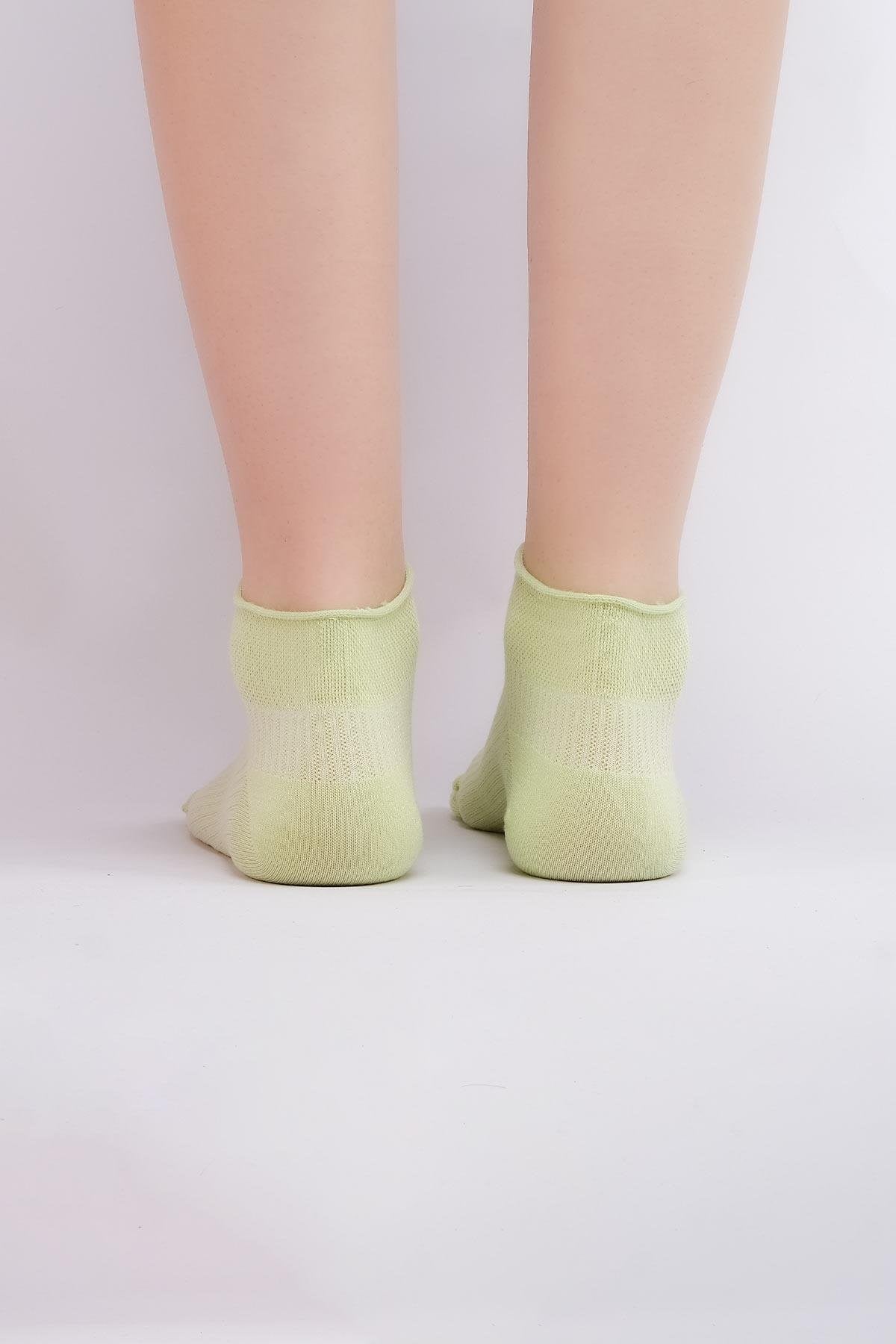 Mısırlı Kadın Bambu Tekli Yazlık Sneaker Çorap Yeşil