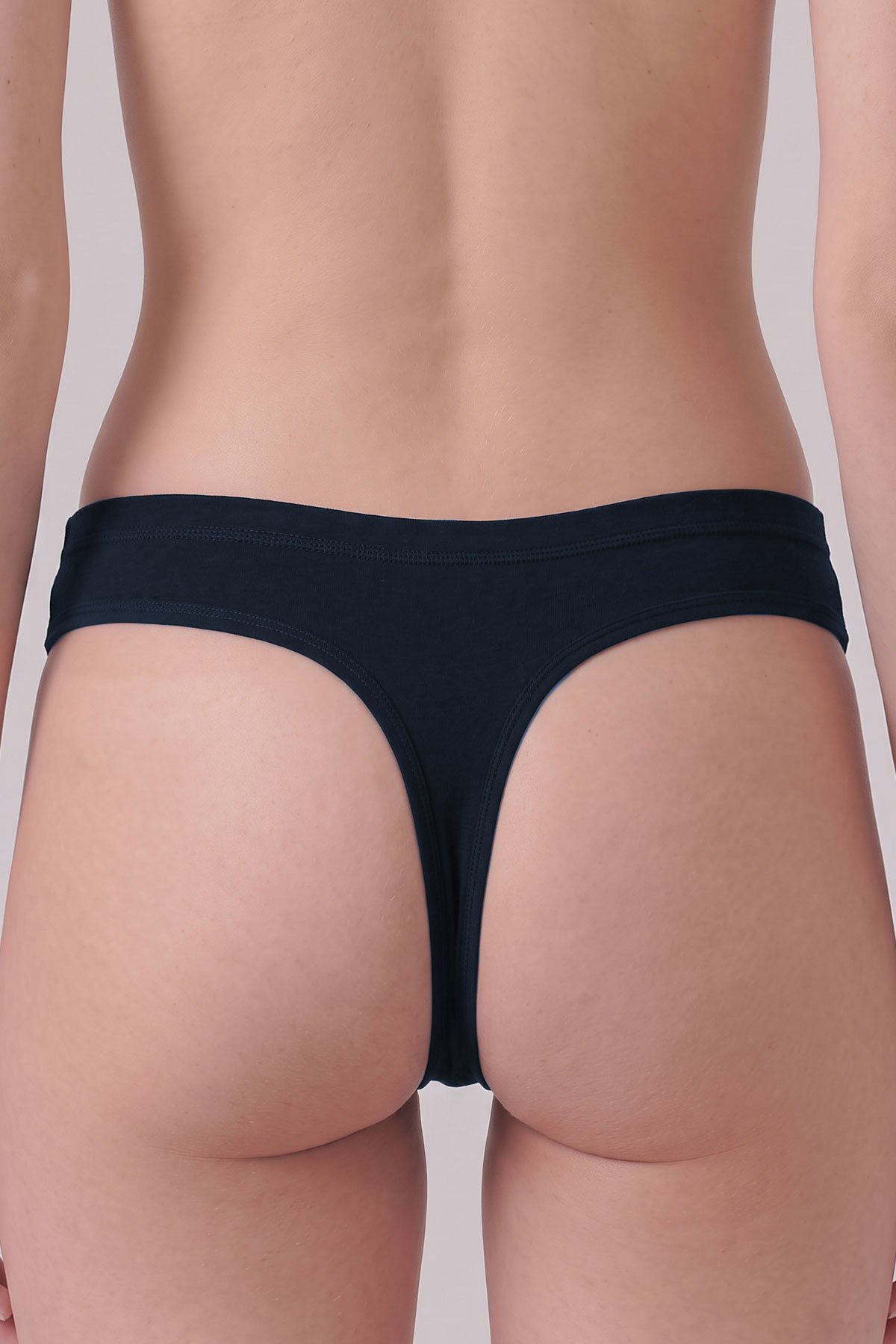 Mısırlı Kadın Gümüş Tanga Külot Lacivert
