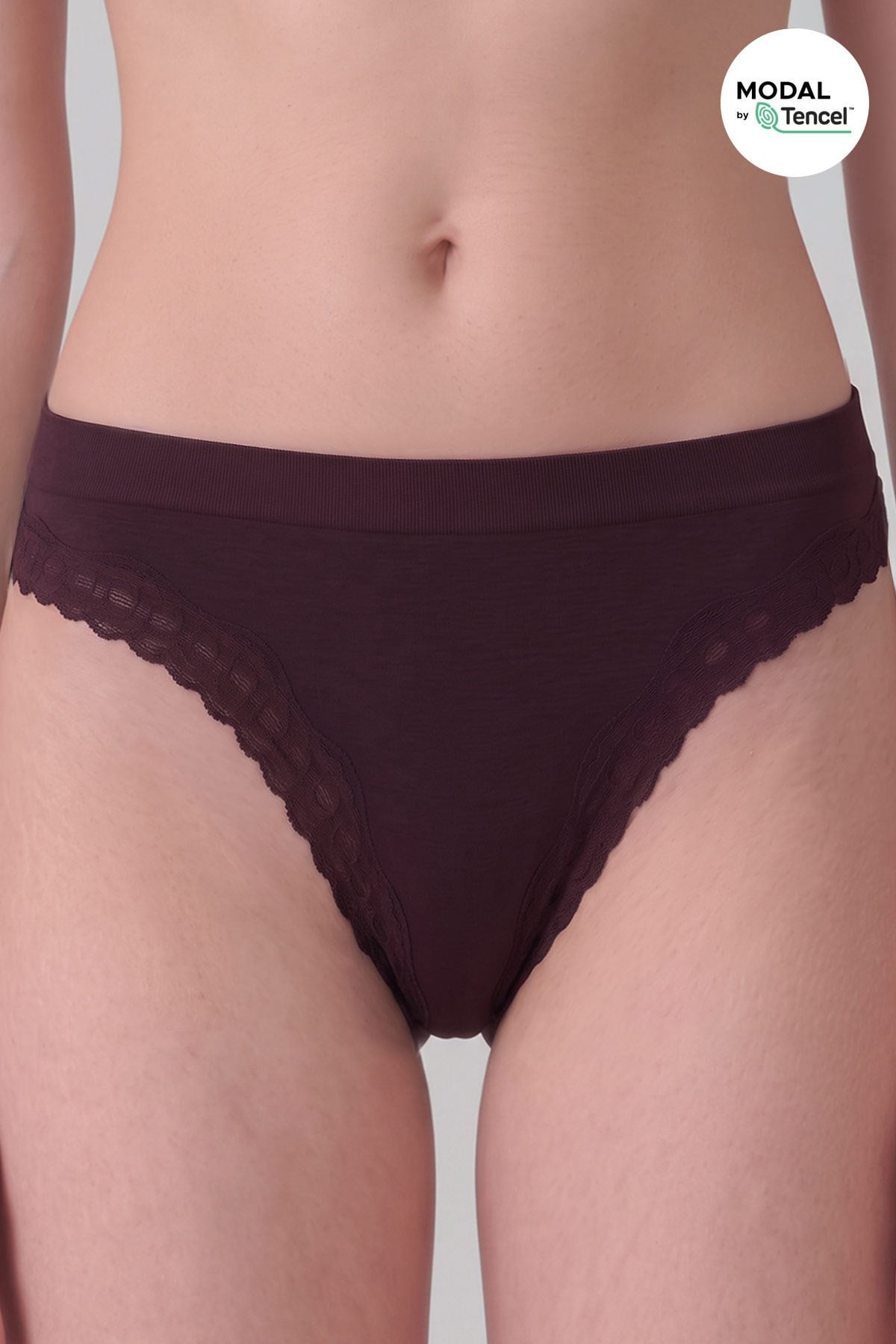 Mısırlı Kadın Modal Seamless Tanga Slip Bordo