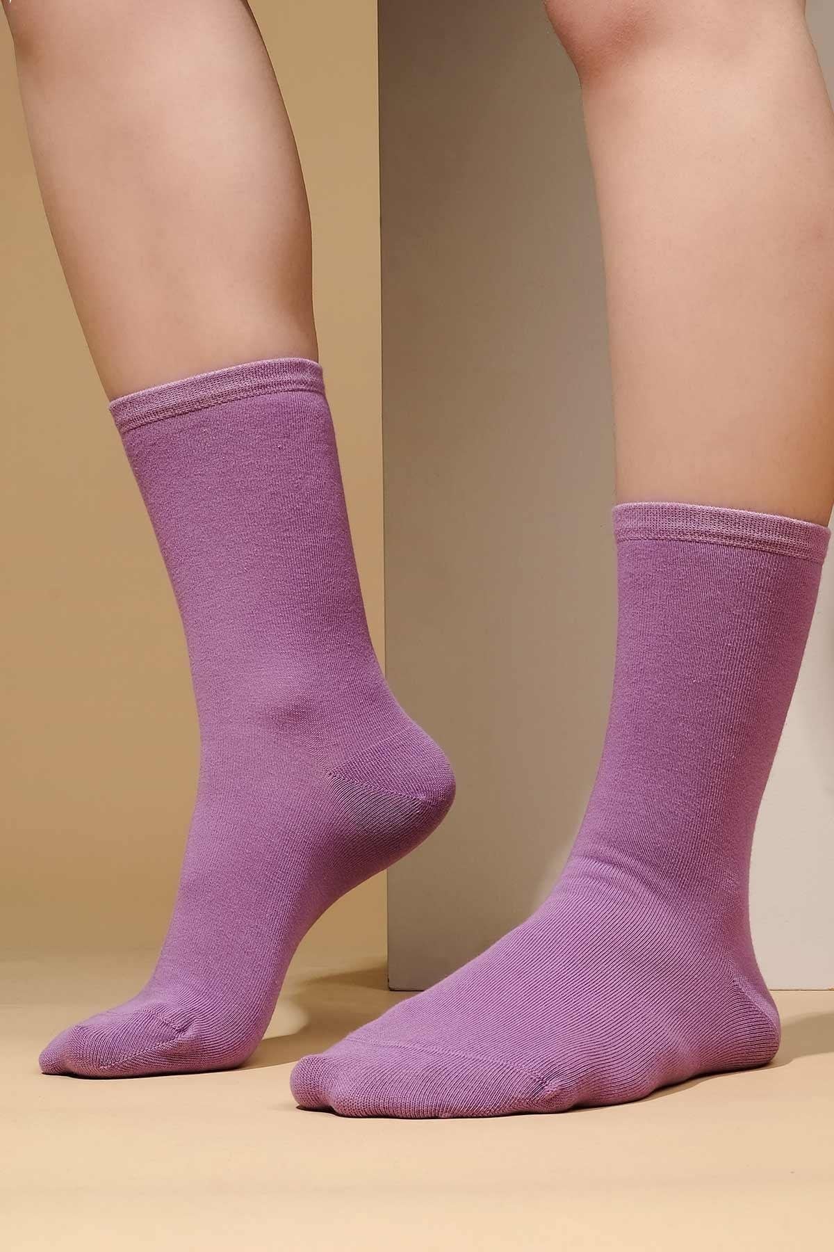 Mısırlı Kadın Modal Tekli Soket Çorap Mor