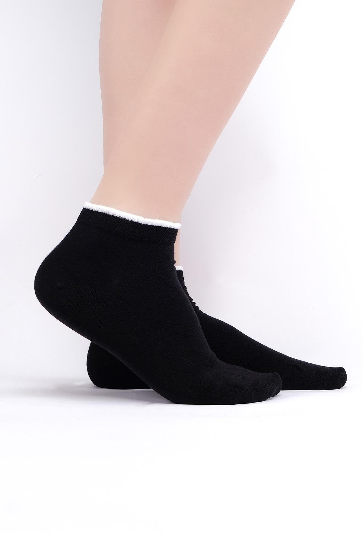 Mısırlı Kadın Modal Tekli Yazlık Sneaker Çorap Siyah