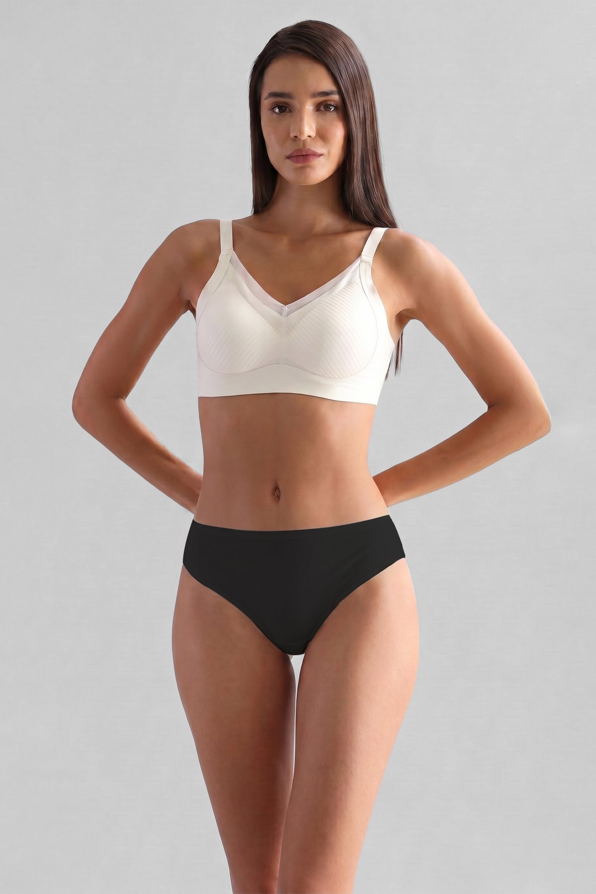 Mısırlı Kadın Modal&Pamuklu HERA Brief İnce Lastikli Üçlü Slip Külot Siyah