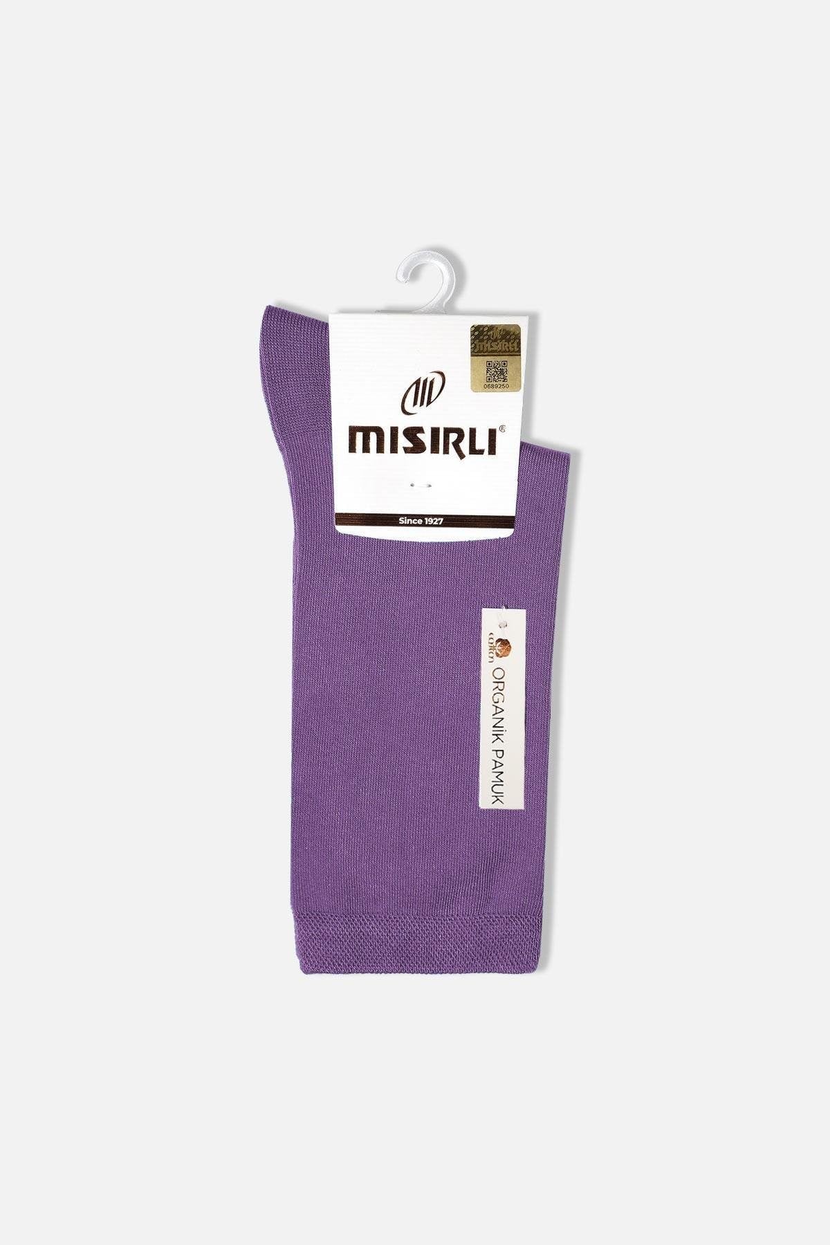 Mısırlı Kadın Organik Pamuklu Tekli Soket Çorap Mavi