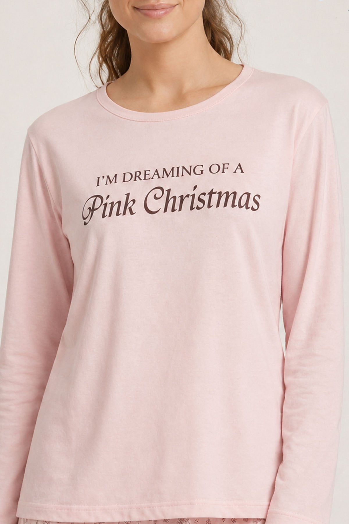 Mısırlı Kadın Pamuk Tavşan Baskı Detaylı Pijama Takım Açık Sarı
