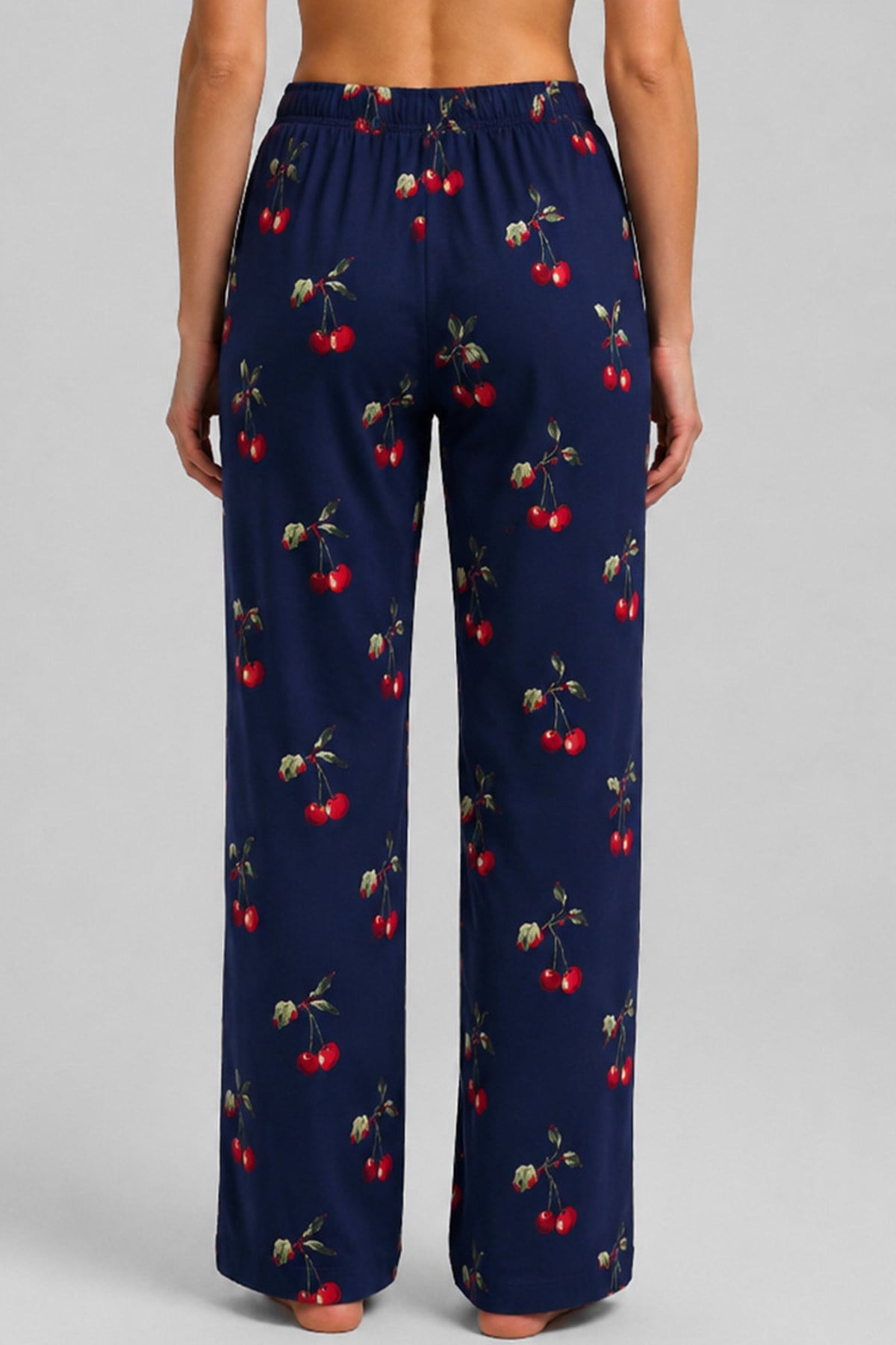 Mısırlı Kadın Viskon Alt Pijama Lacivert