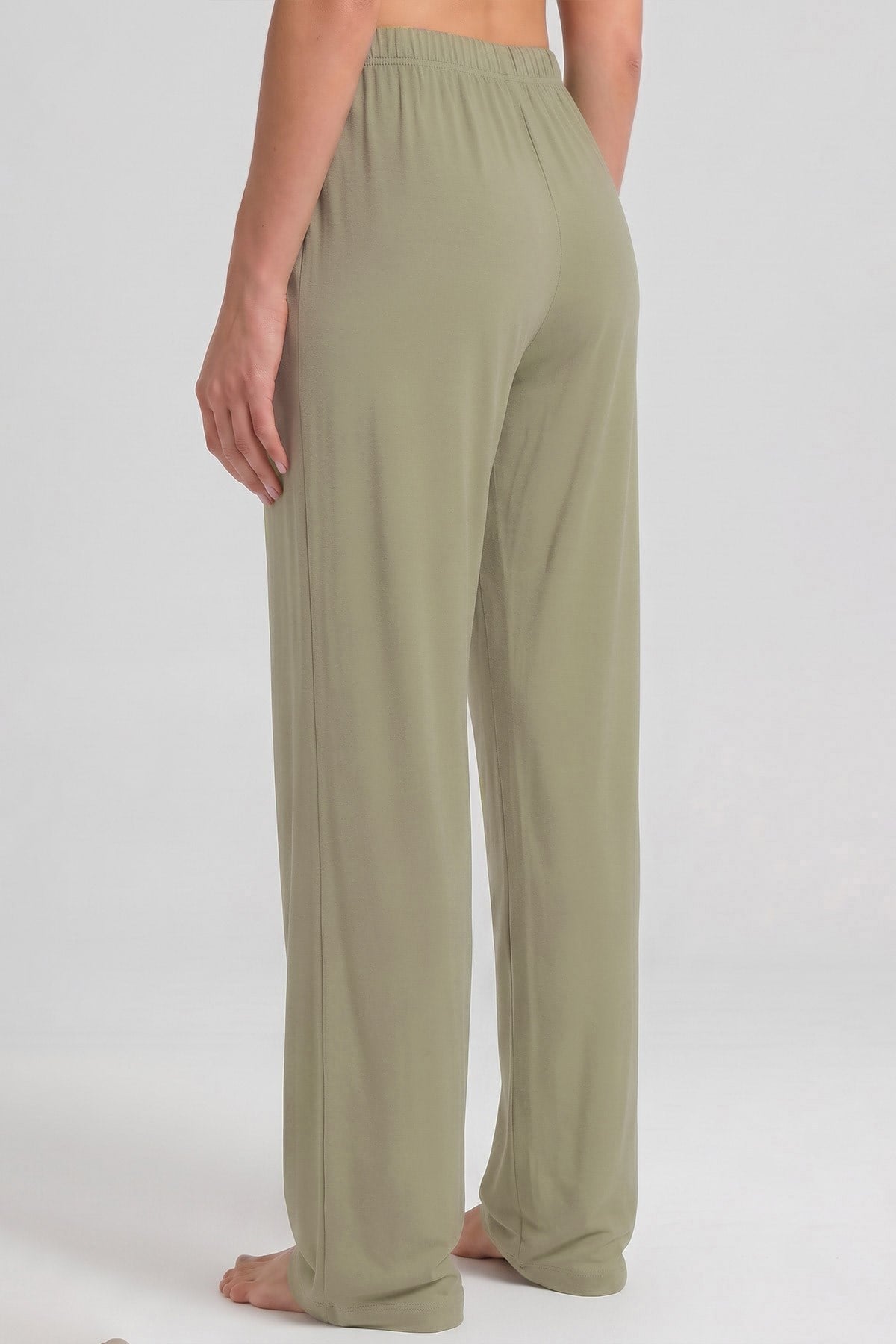 Mısırlı Kadın Viskon Düz Kesim Alt Pijama Ada Çayı