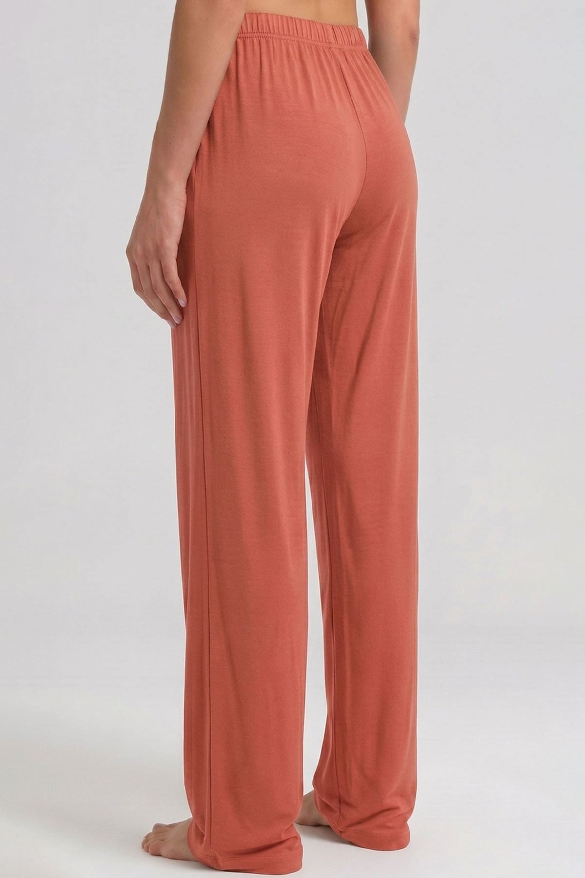 Mısırlı Kadın Viskon Alt Pijama Oranj