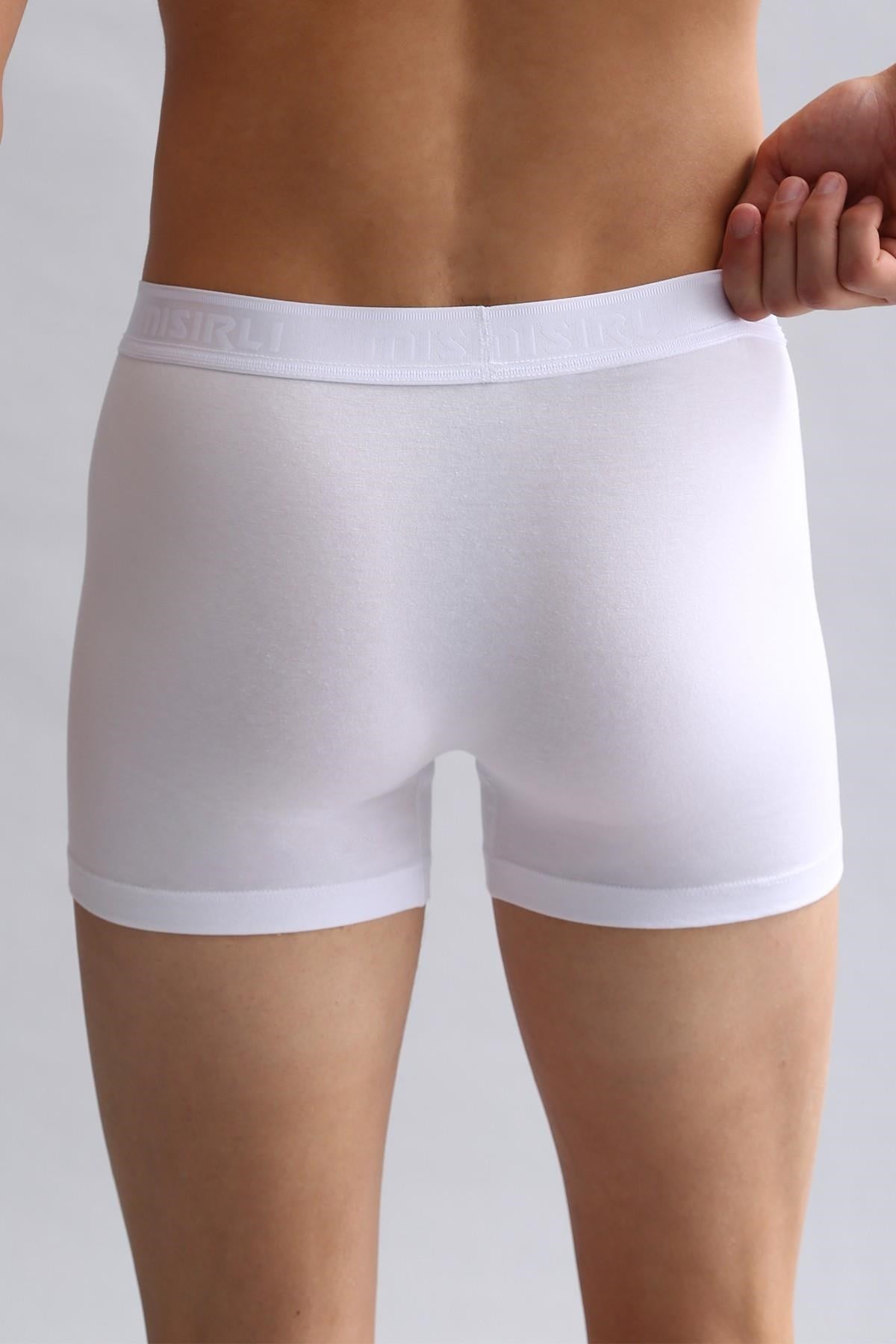 Mısırlı Modal by TENCEL Compact Cotton Klasik Boxer Beyaz