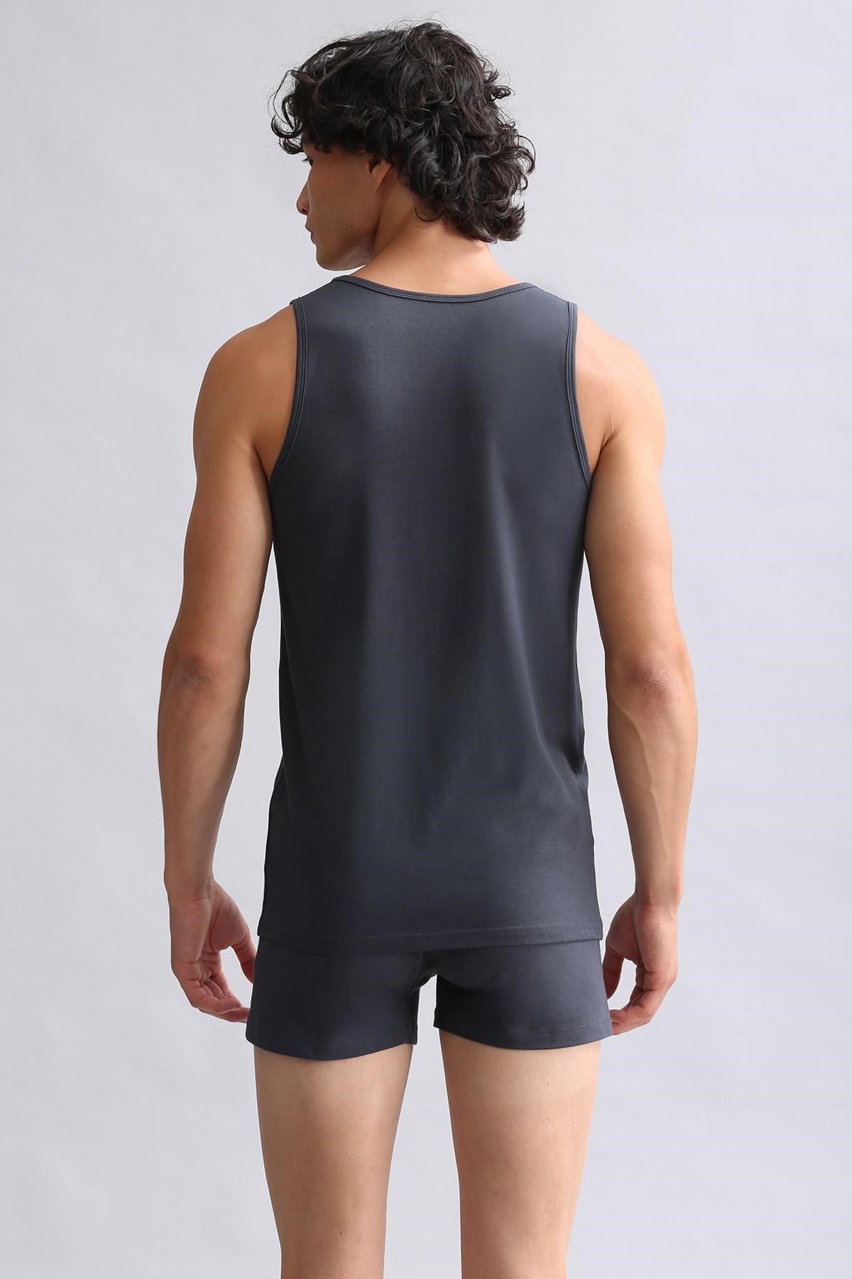Mısırlı Modal by TENCEL HERCULES Slim Fit Basic Atlet Antrasit