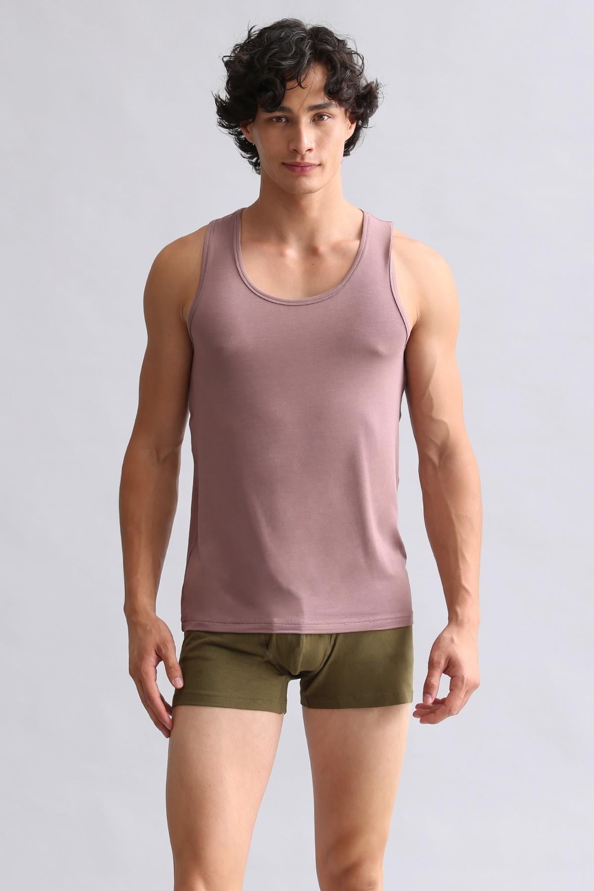 Mısırlı Modal by TENCEL HERCULES Slim Fit Basic Atlet Lavender