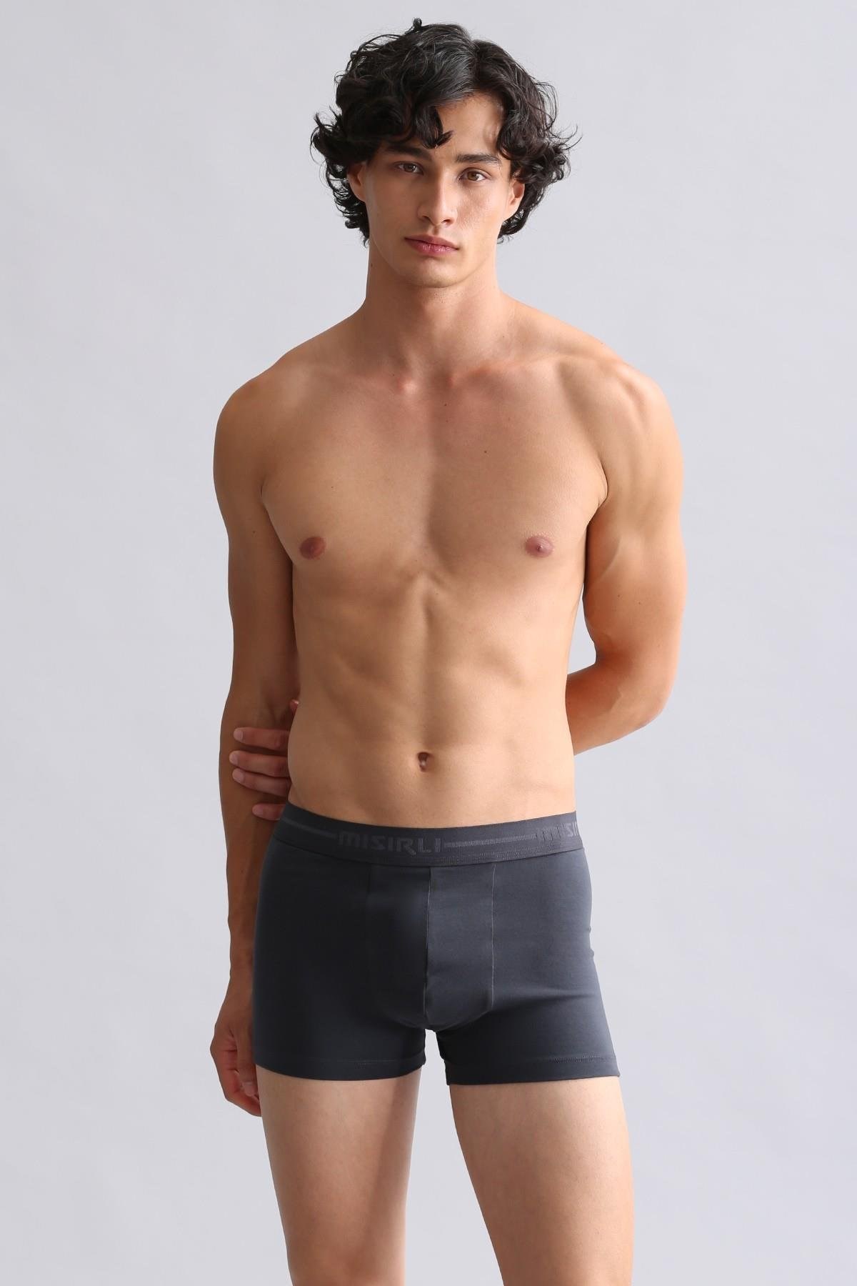 Mısırlı ORGANIC Pamuklu Compact Cotton Klasik Boxer Antrasit