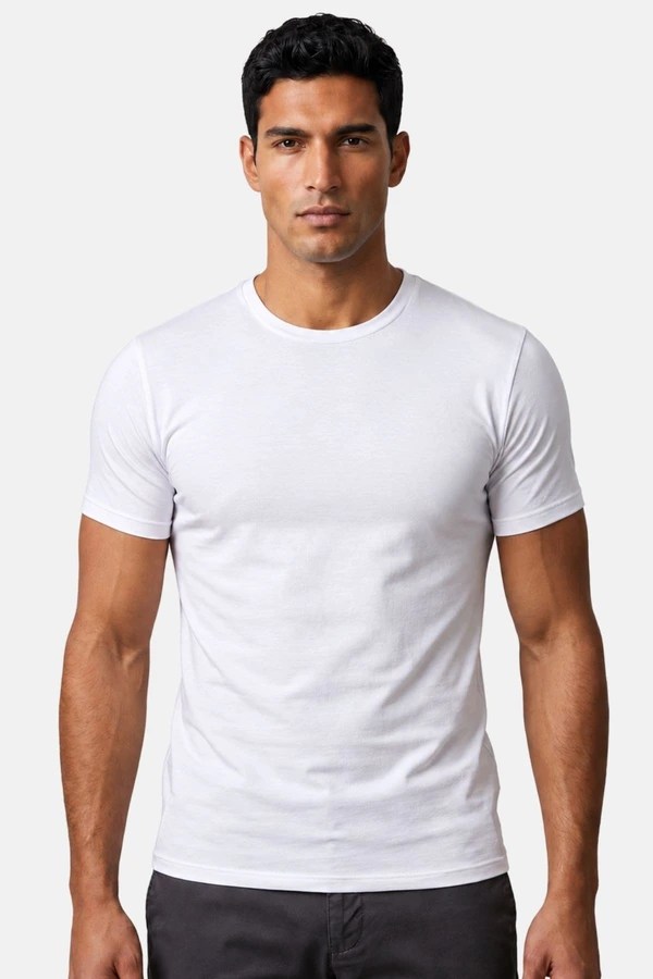 Mısırlı ORGANIC Pamuklu HERCULES Slim Fit Üçlü Fanila Beyaz